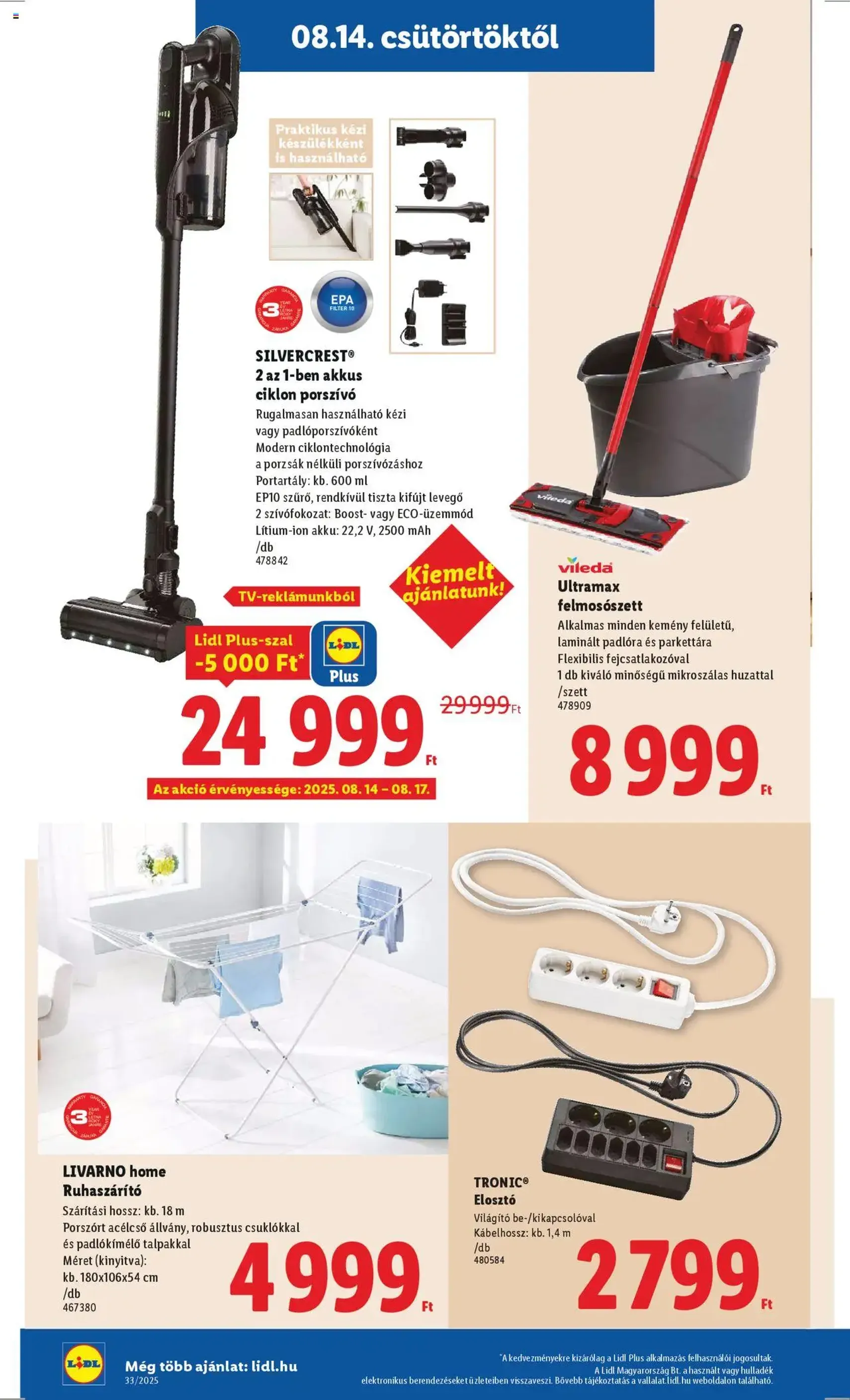 Lidl Akciós újság - 2025.08.14. érvényes szórólap 32 oldal 64 oldalból