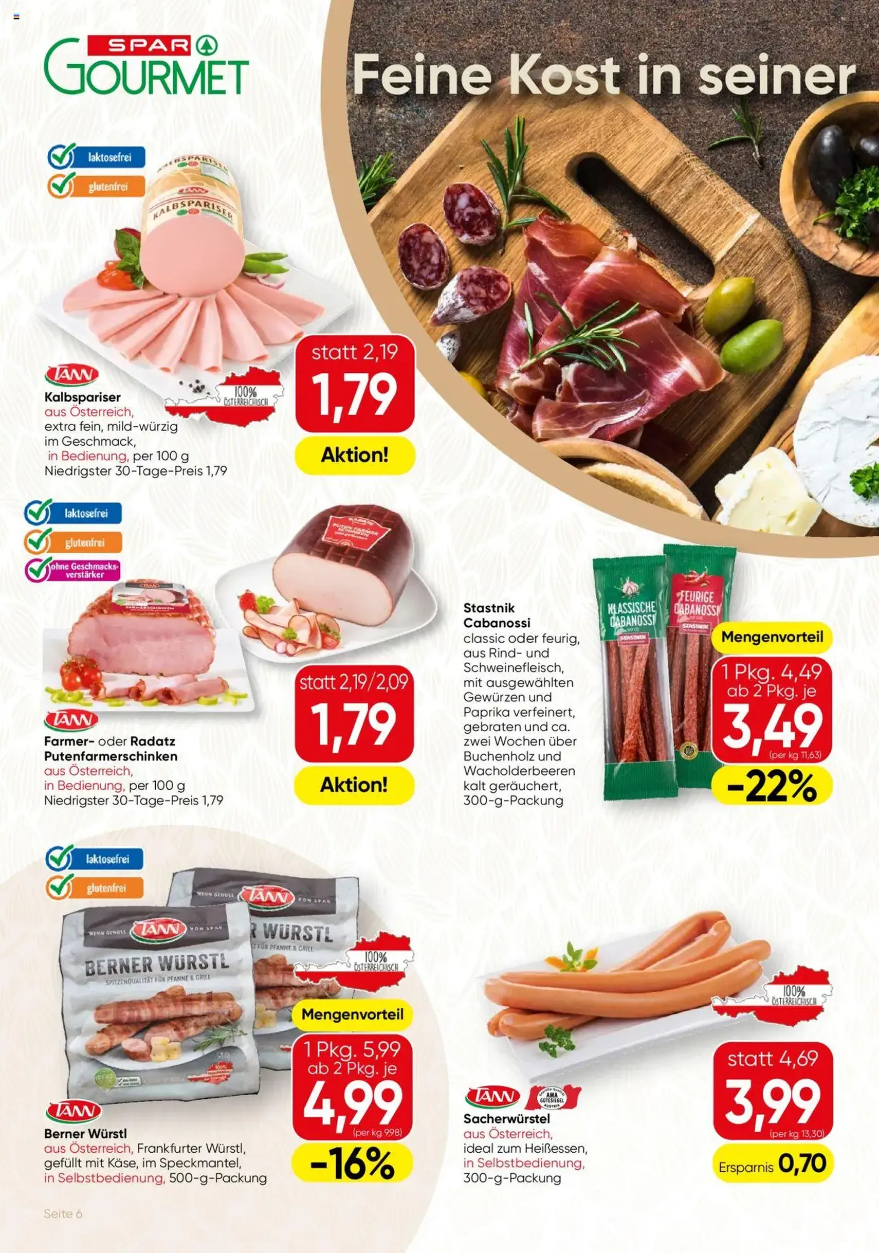 SPAR Gourmet Flugblatt - Gültiger Prospekt ab 09.10.2025, Seite 6 von insgesamt 12