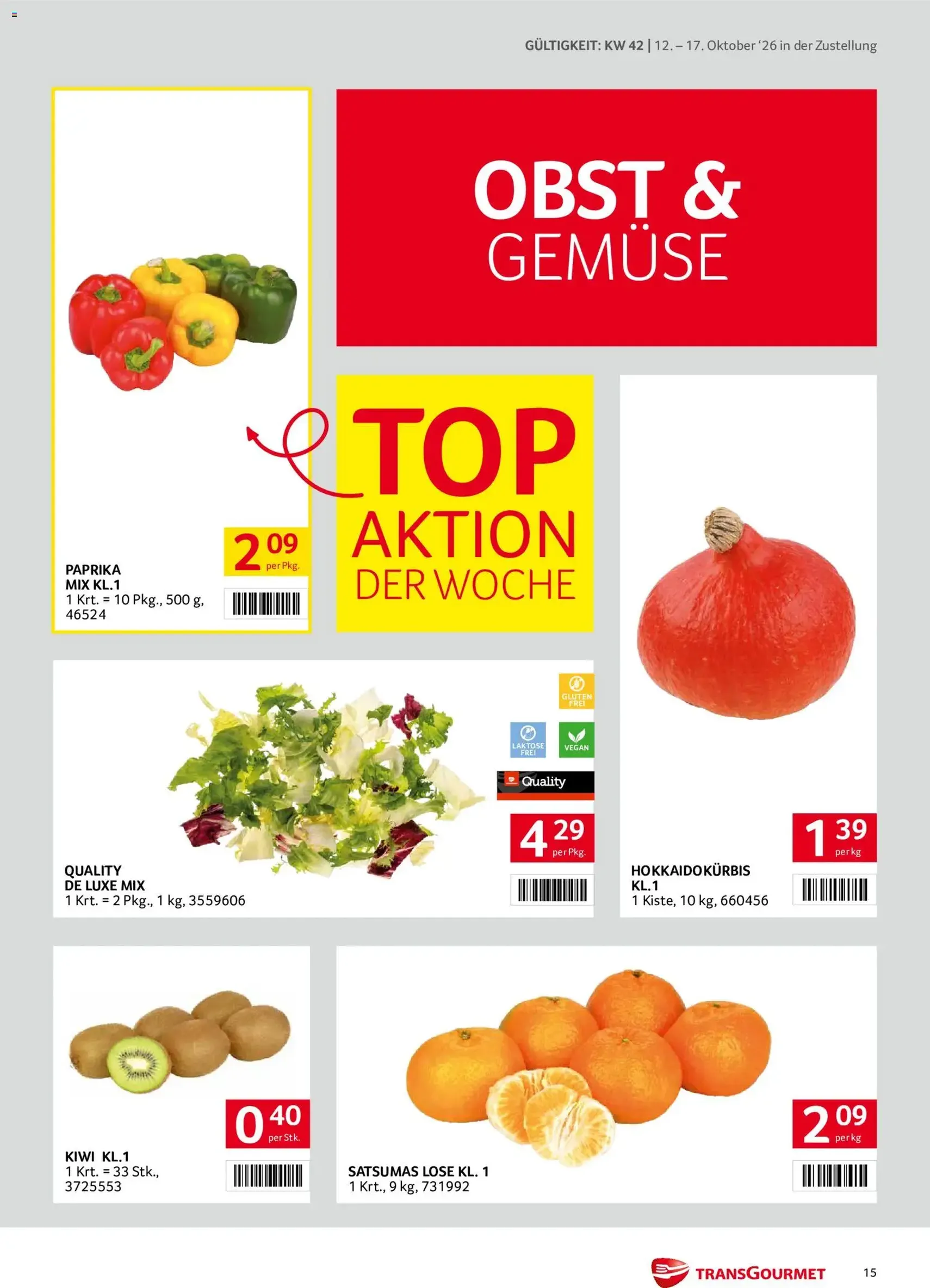 Transgourmet Flugblatt - Gültiger Prospekt ab 11.10.2026, Seite 15 von insgesamt 32