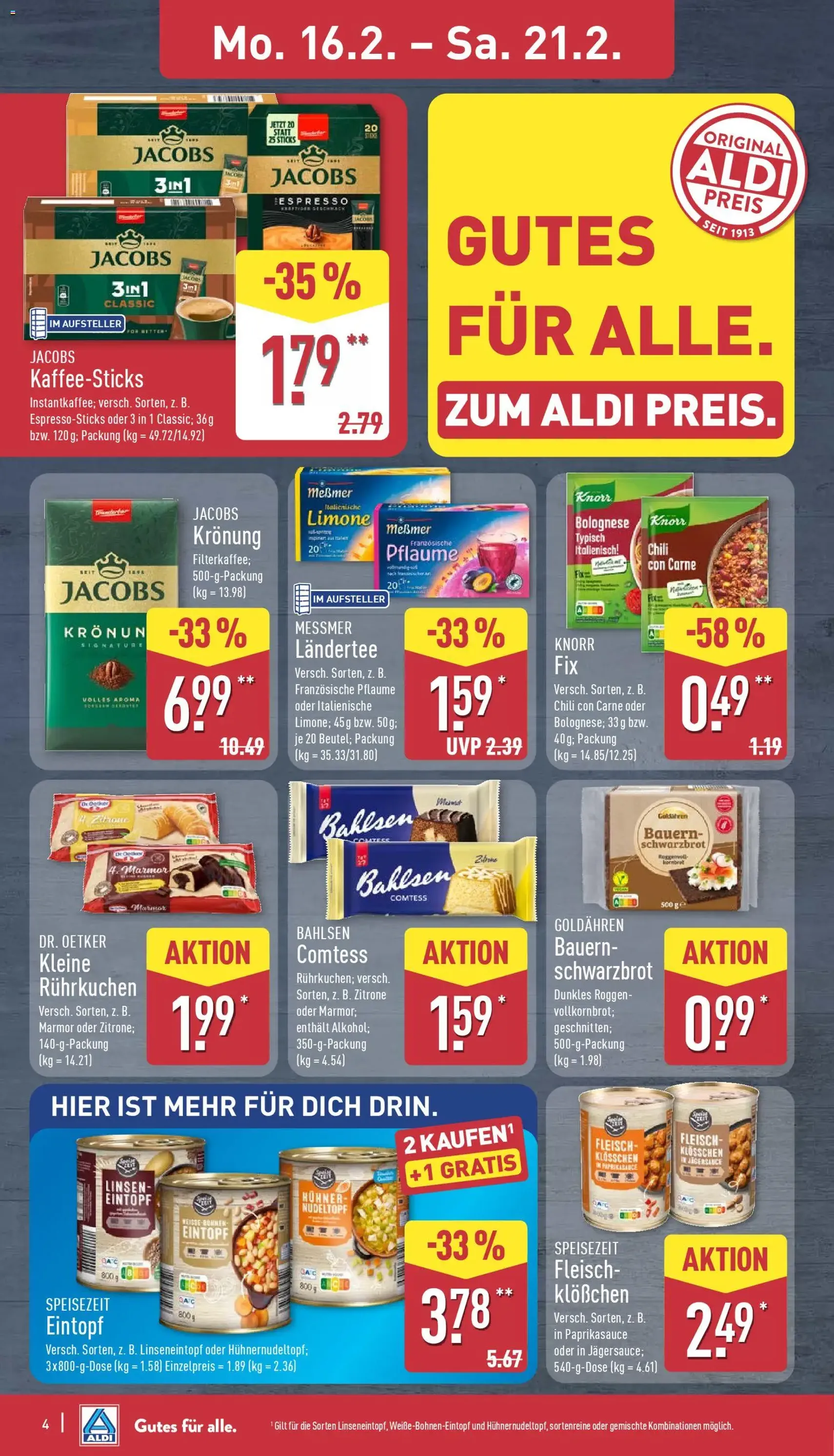 Aldi Prospekt - Gültiger Prospekt ab 16.02.2026, Seite 9 von insgesamt 40