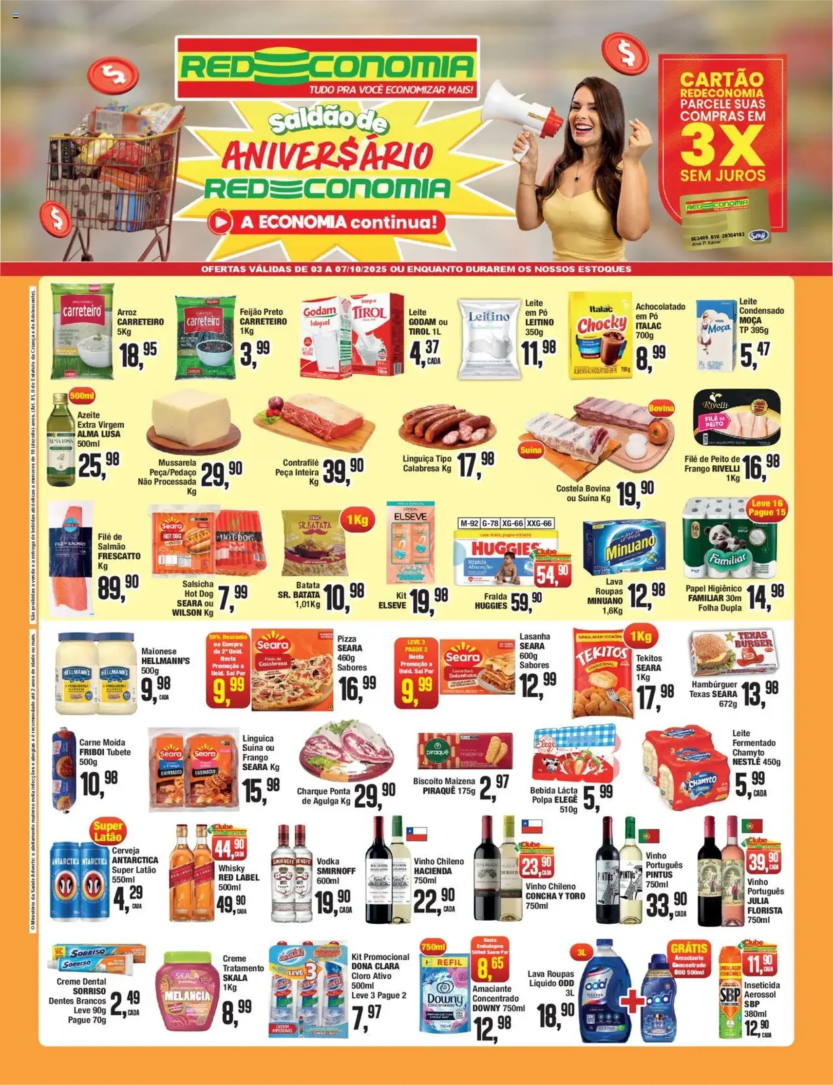 Encarte RedEconomia - folheto válido a partir de 03/10/2025 página 1 de 2