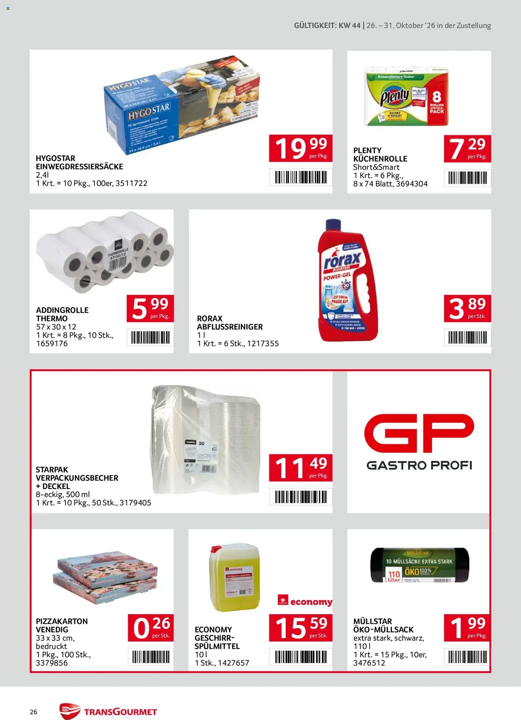 Transgourmet Flugblatt - Gültiger Prospekt ab 26.10.2026, Seite 26 von insgesamt 28