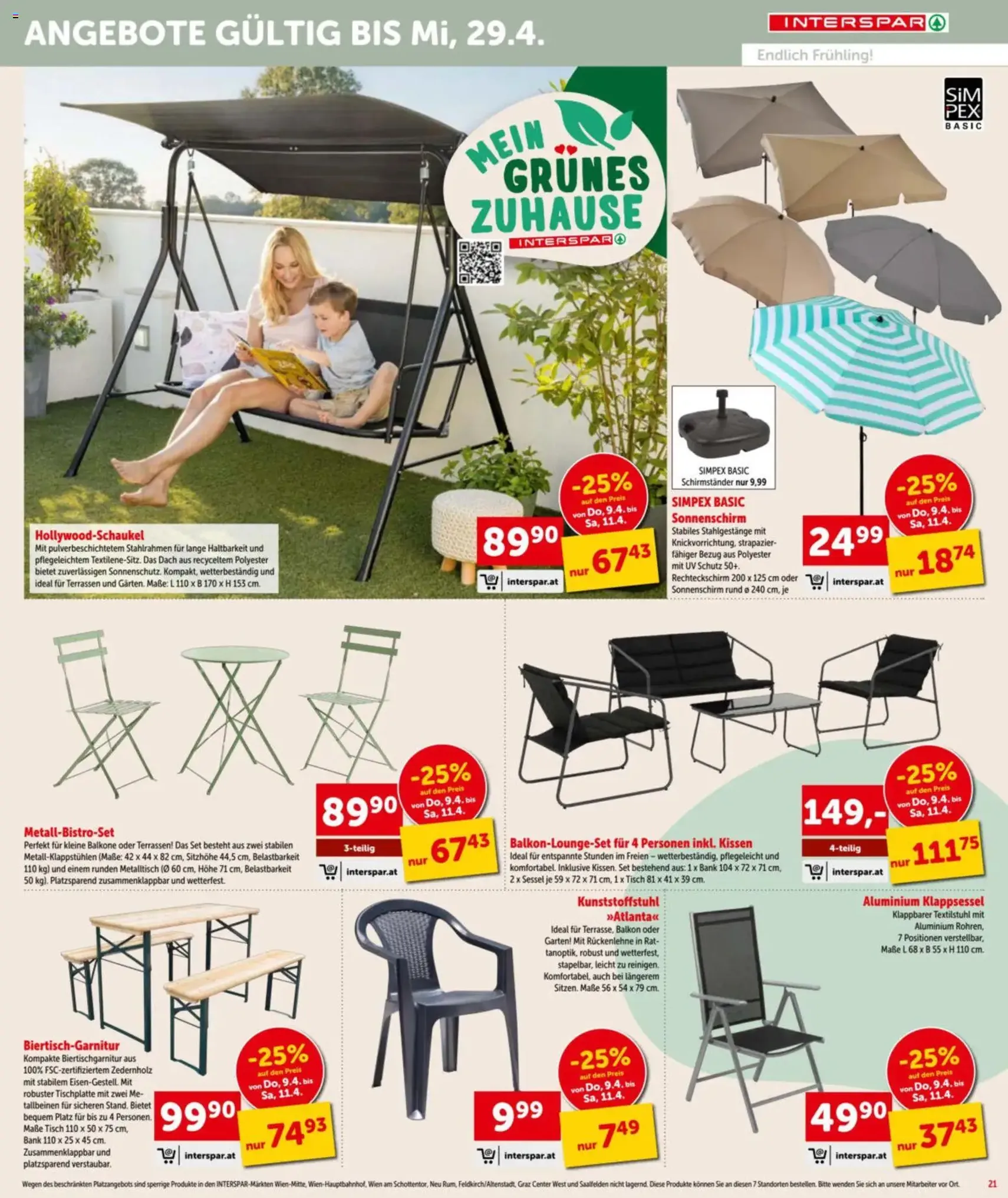 Interspar - Flugblatt - Gültiger Prospekt ab 09.04.2026, Seite 21 von insgesamt 24