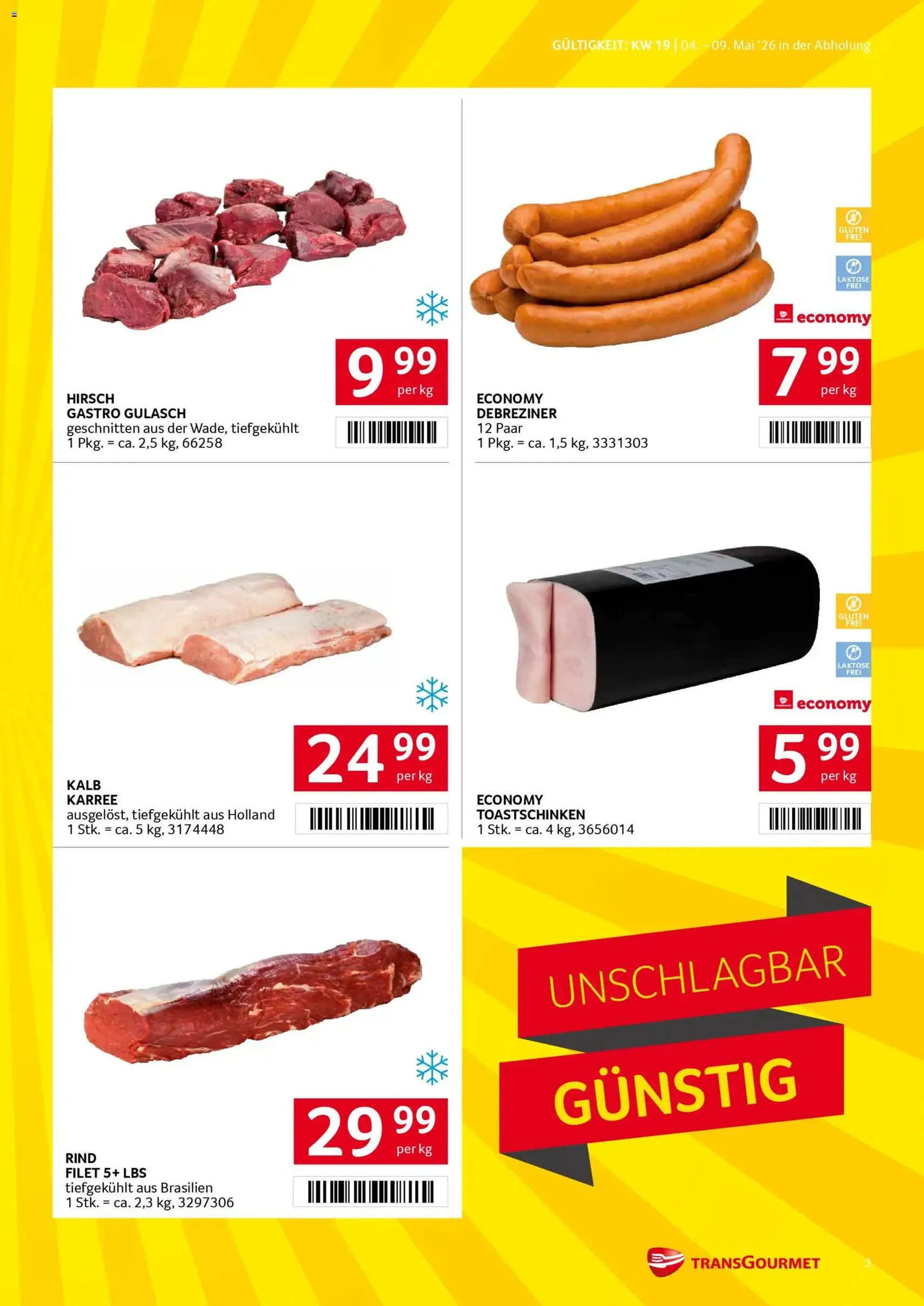 Transgourmet Flugblatt - Gültiger Prospekt ab 04.05.2026, Seite 3 von insgesamt 32
