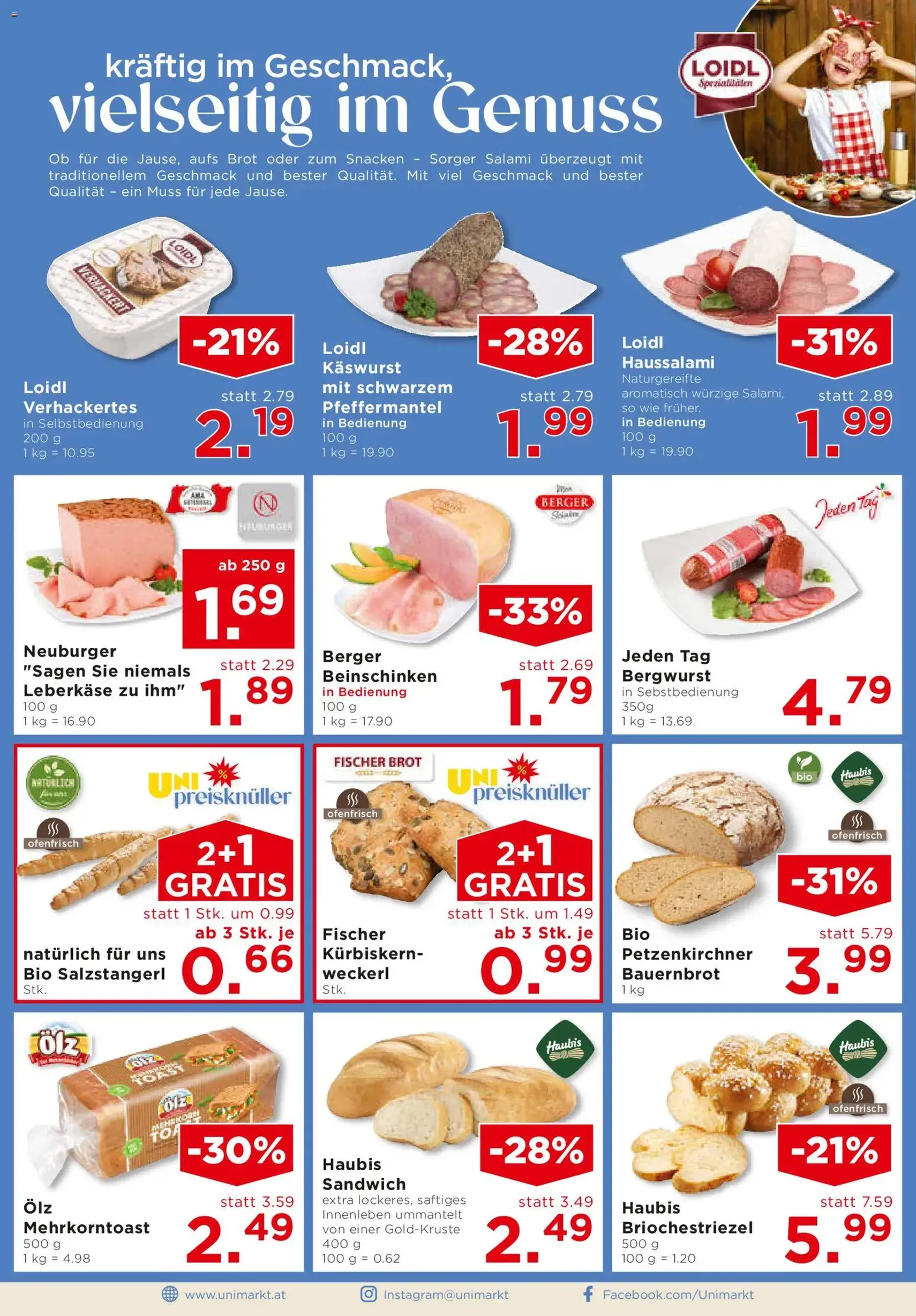 Unimarkt Flugblatt - Gültiger Prospekt ab 29.10.2025, Seite 6 von insgesamt 16 Unimarkt Flugblatt - Gültiger Prospekt ab 29.10.2025, Seite 6 von insgesamt 16