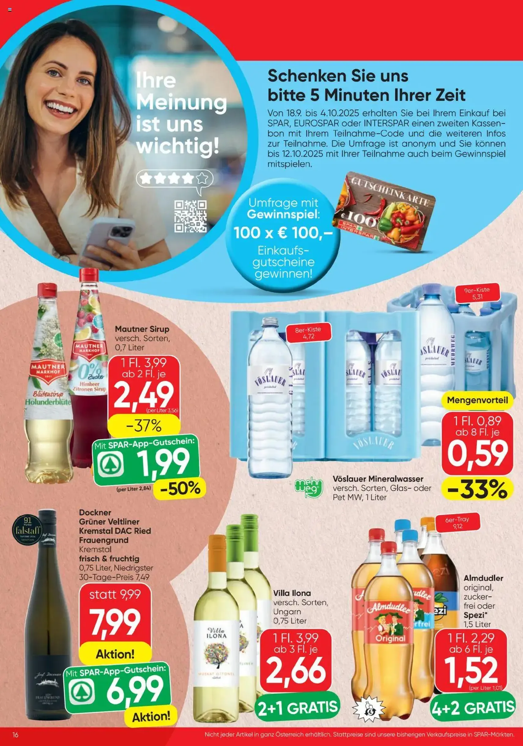 Spar Flugblatt - Gültiger Prospekt ab 25.09.2025, Seite 16 von insgesamt 24