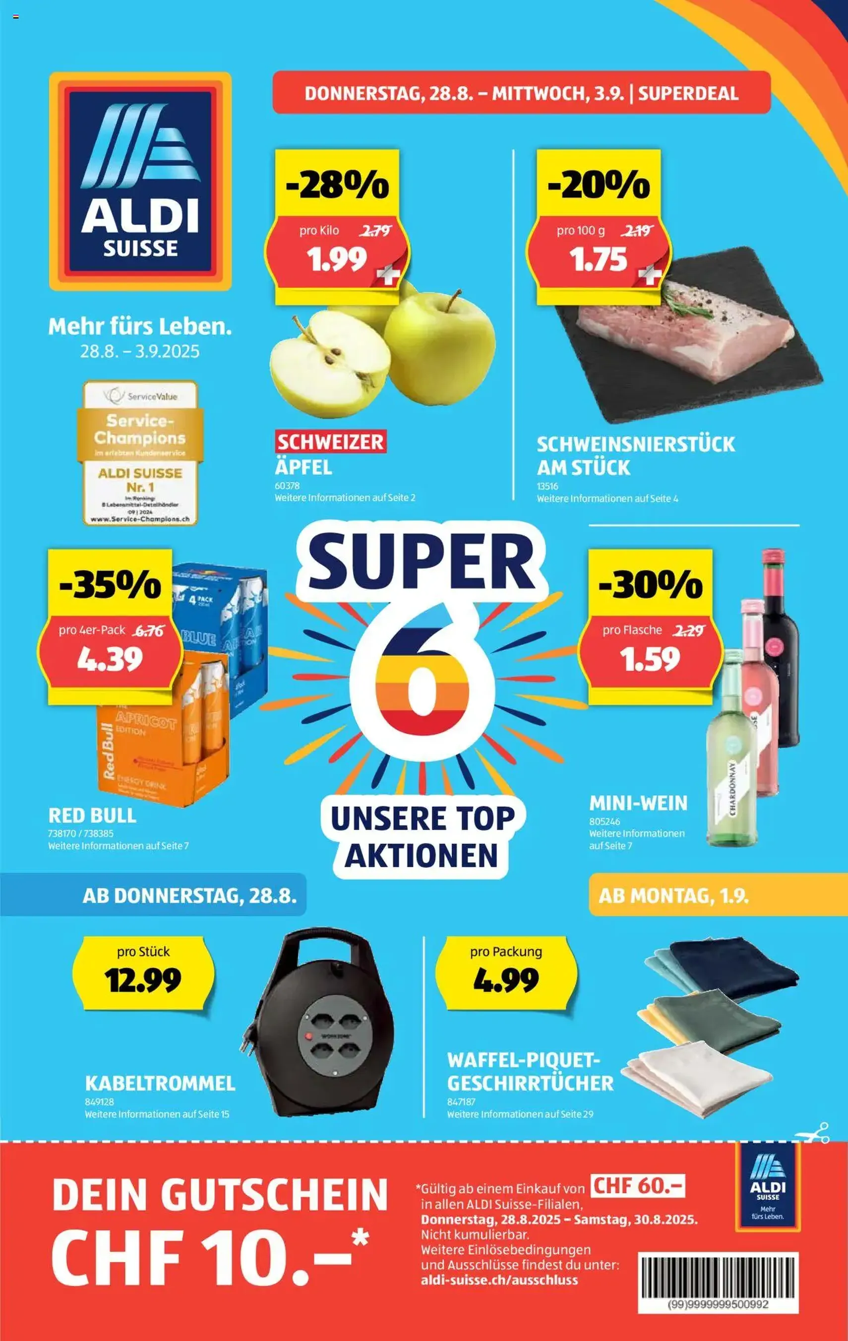 Aldi Aktionen - Gültiger Prospekt ab 28.08.2025, Seite 1 von insgesamt 35 Aldi Aktionen - Gültiger Prospekt ab 28.08.2025, Seite 1 von insgesamt 35