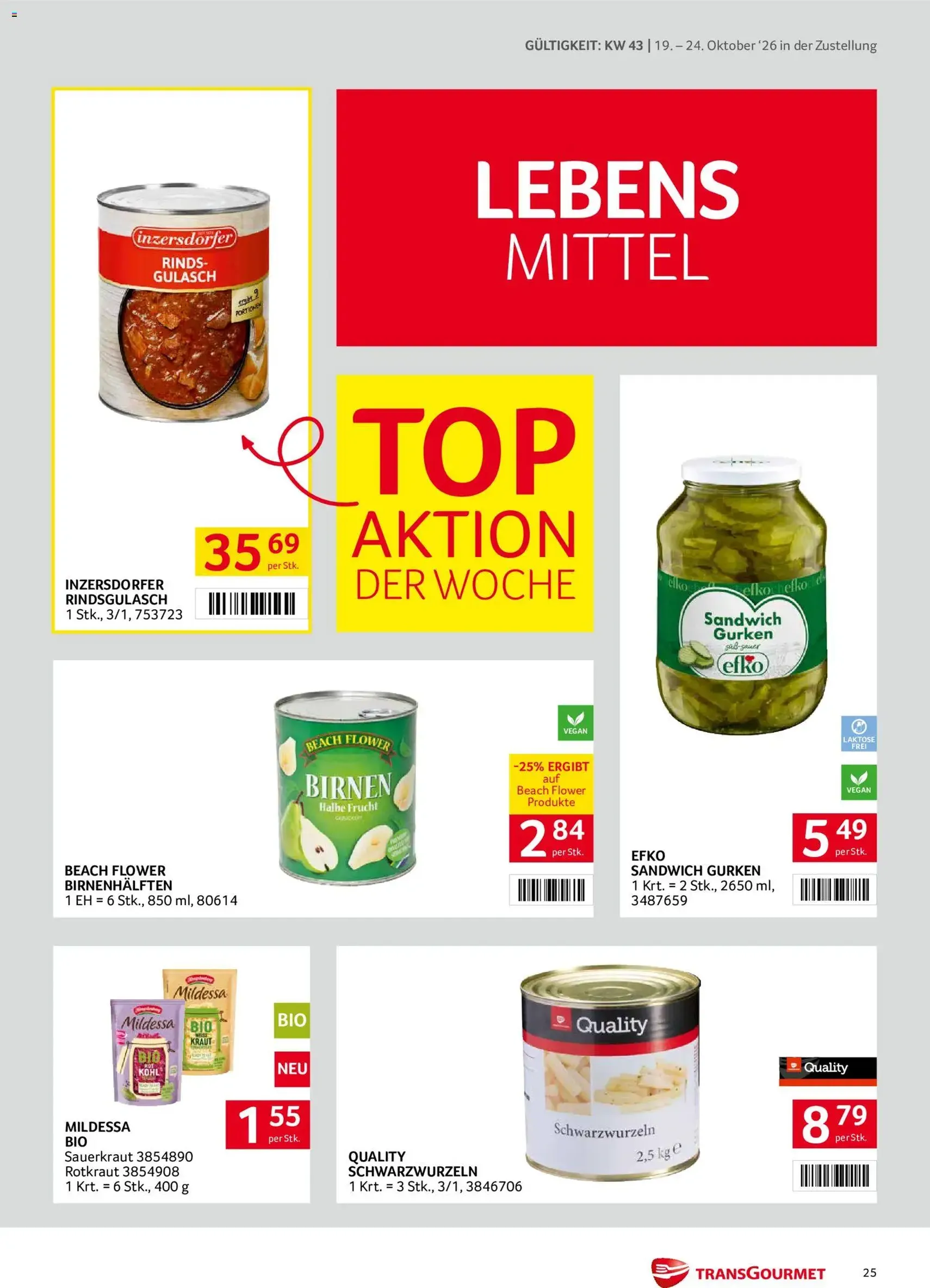 Transgourmet Flugblatt - Gültiger Prospekt ab 19.10.2026, Seite 25 von insgesamt 40