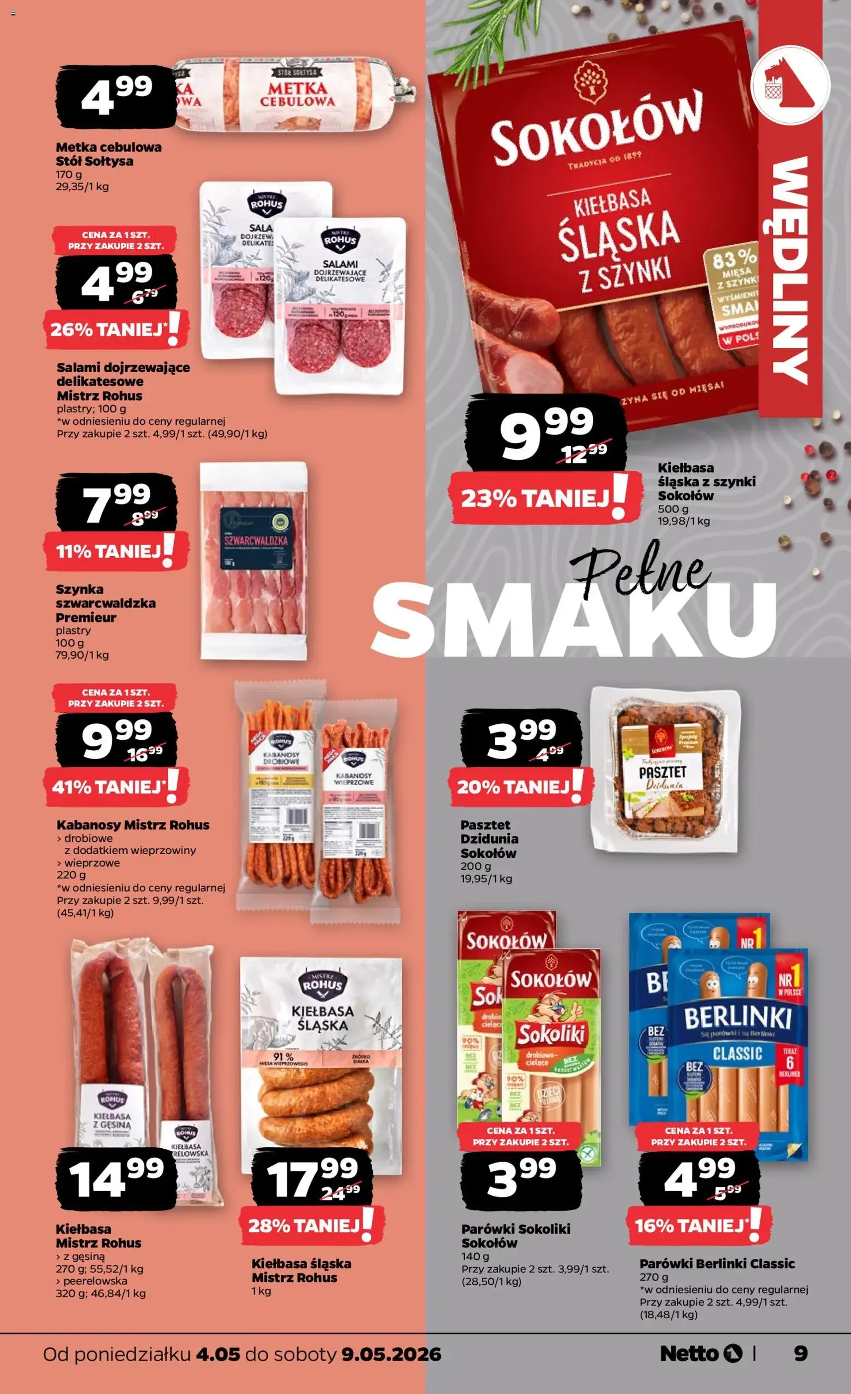 Netto gazetka od poniedziałku spożywcza - ważny gazetka od 04.05.2026 strona 9 z 31