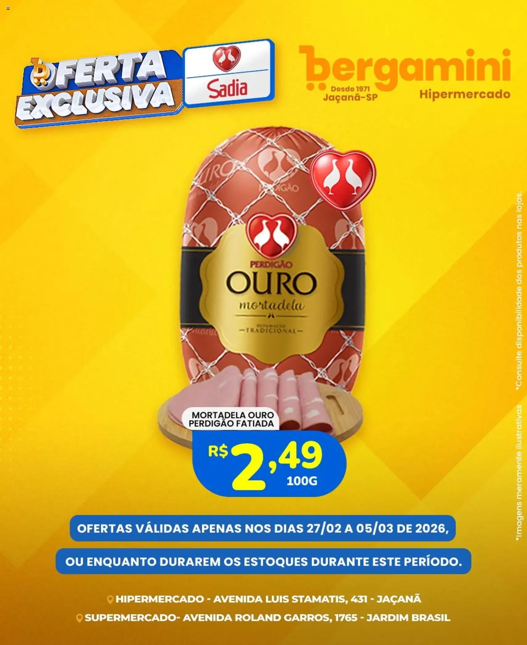 Supermercado Bergamini ofertas Sadia e a Perdigão - folheto válido a partir de 27/02/2026 página 8 de 8