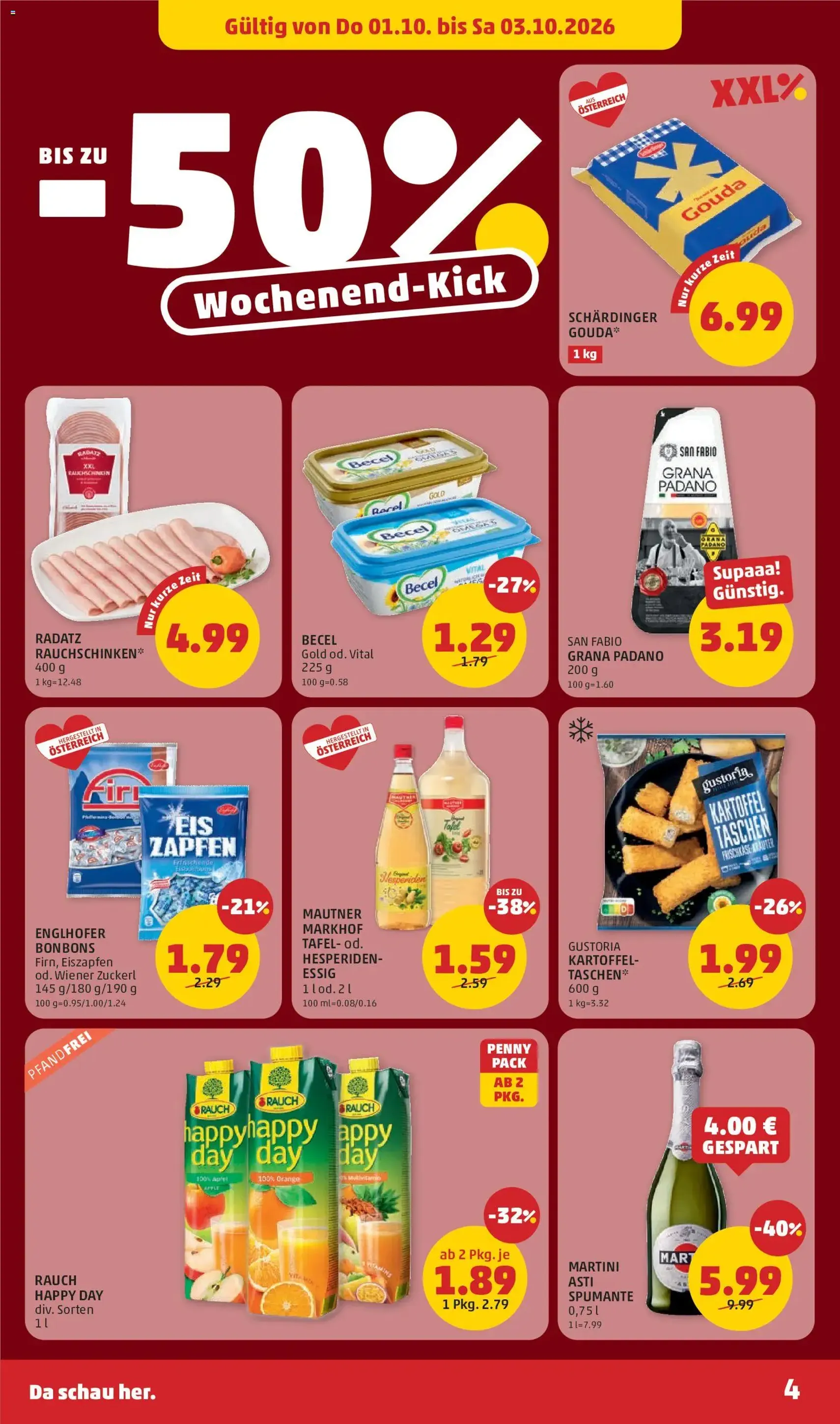 Penny Markt - Flugblatt - Gültiger Prospekt ab 01.10.2026, Seite 4 von insgesamt 32