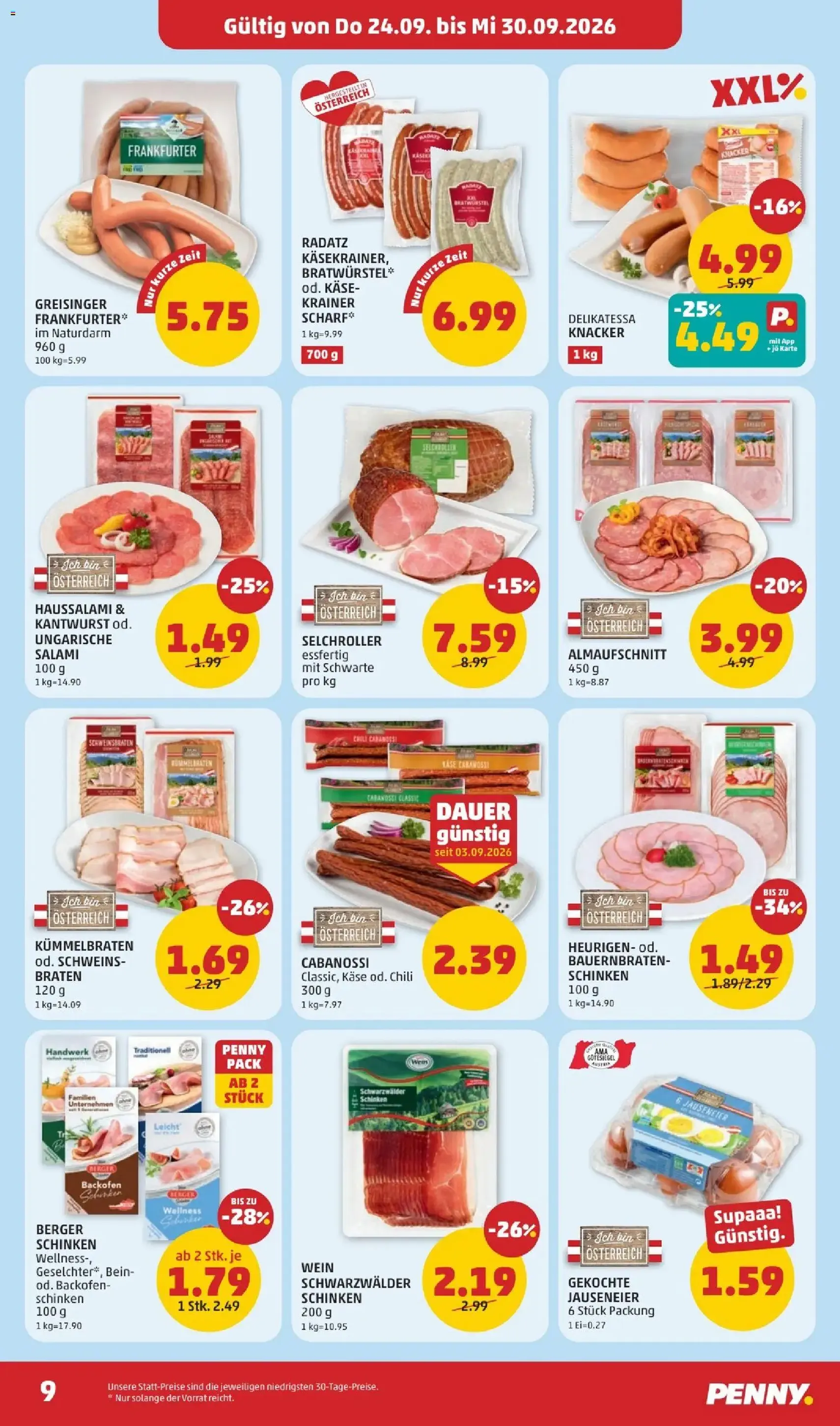 Penny Markt - Flugblatt - Gültiger Prospekt ab 24.09.2026, Seite 9 von insgesamt 28