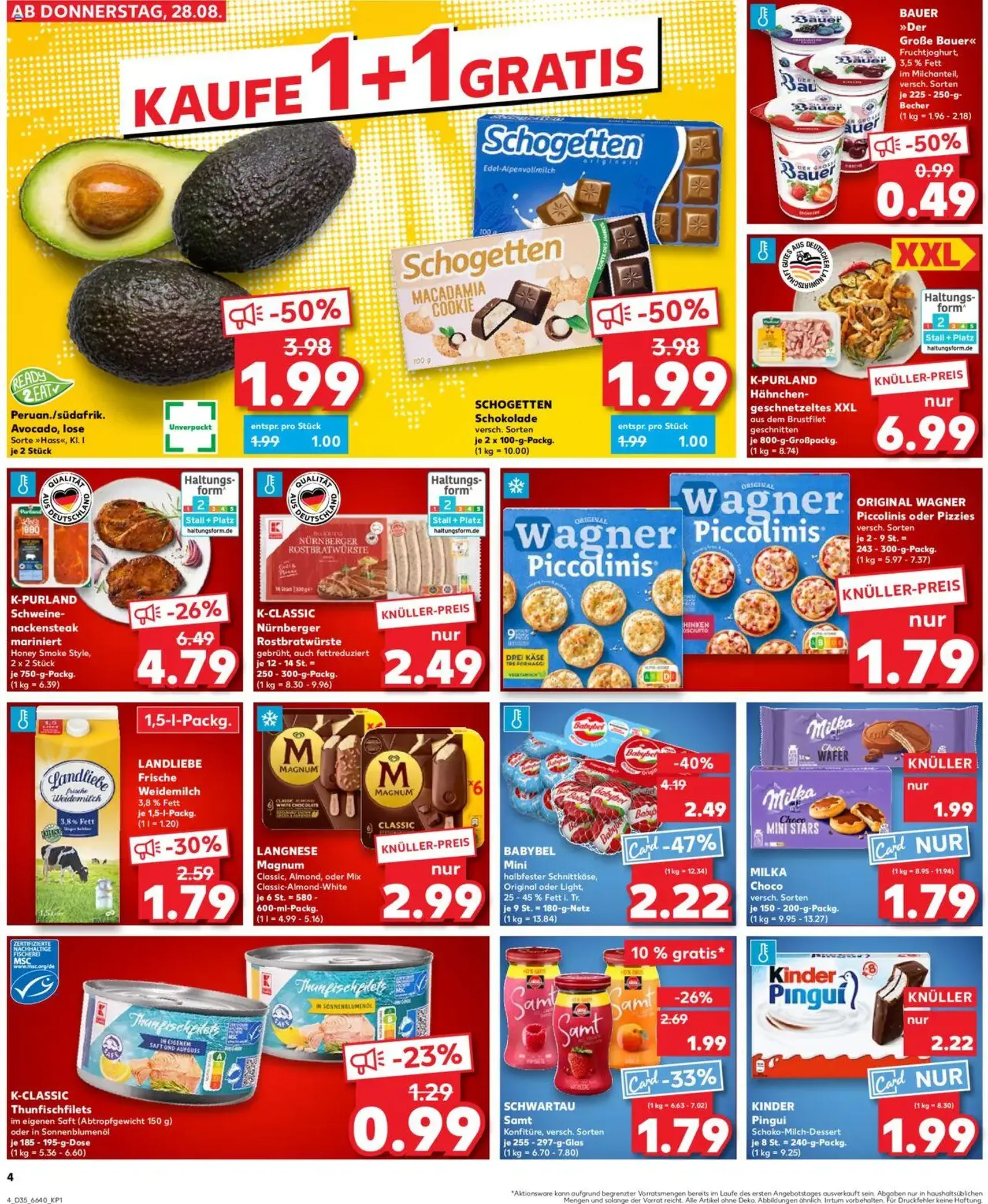 Kaufland Prospekt - Gültiger Prospekt ab 28.08.2025, Seite 4 von insgesamt 32 Kaufland Prospekt - Gültiger Prospekt ab 28.08.2025, Seite 4 von insgesamt 32