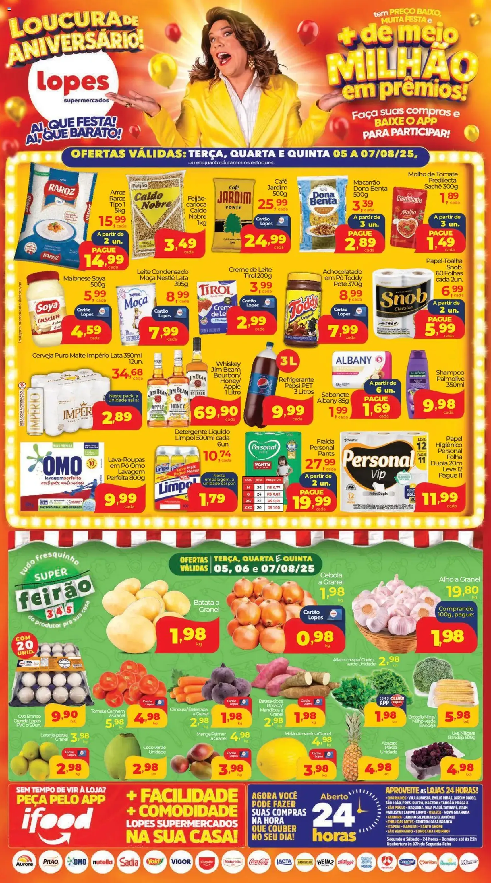 Lopes Supermercados - Ofertas da semana - folheto válido a partir de 05/08/2025 página 1 de 2