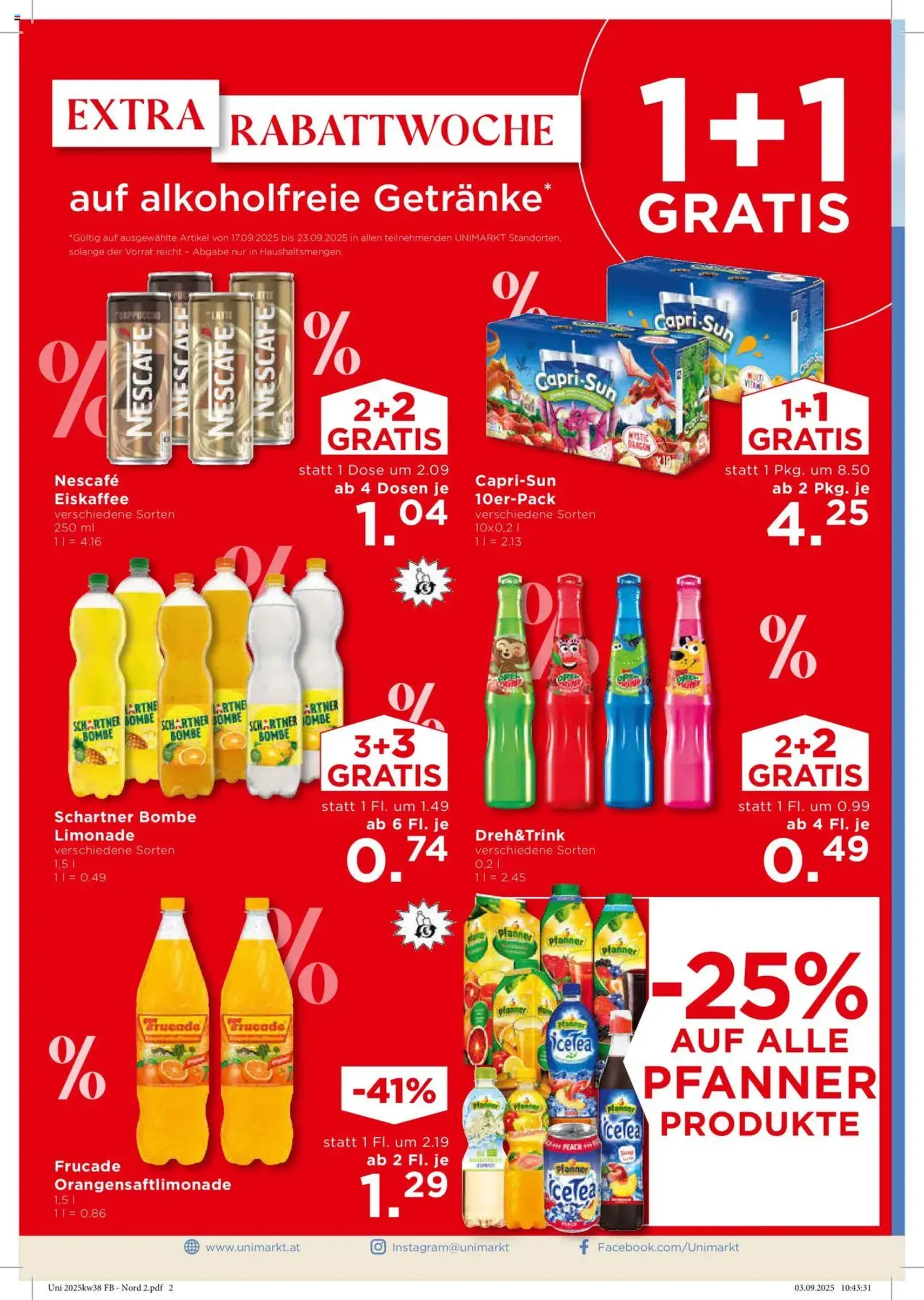 Unimarkt Flugblatt - Gültiger Prospekt ab 17.09.2025, Seite 4 von insgesamt 16