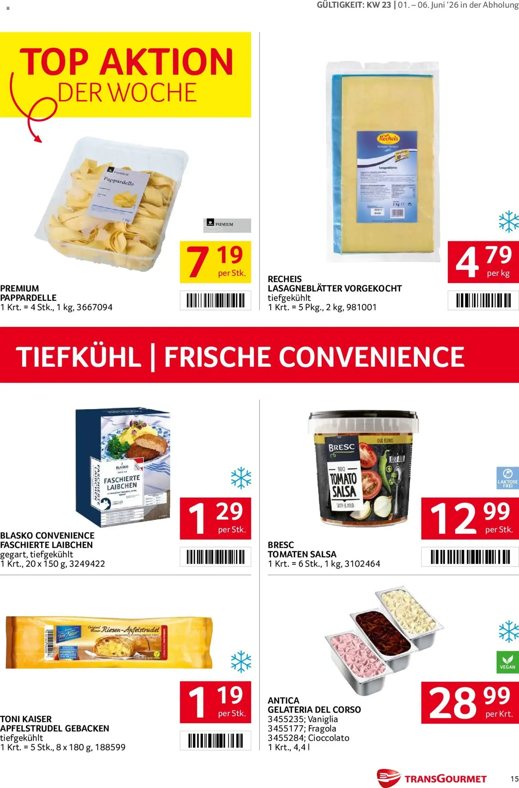 Transgourmet Flugblatt - Gültiger Prospekt ab 01.06.2026, Seite 15 von insgesamt 36