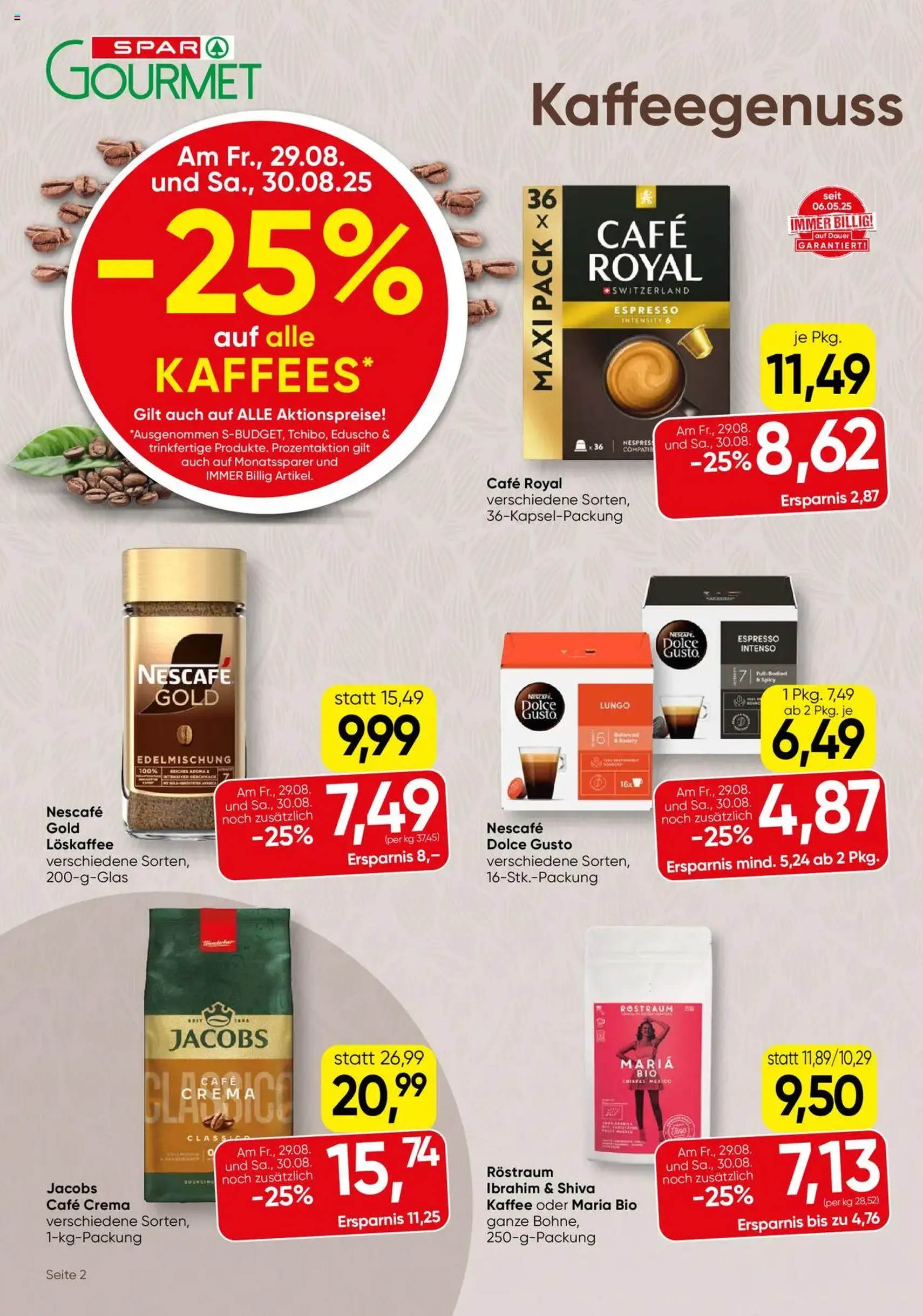 SPAR Gourmet Flugblatt - Gültiger Prospekt ab 28.08.2025, Seite 2 von insgesamt 12