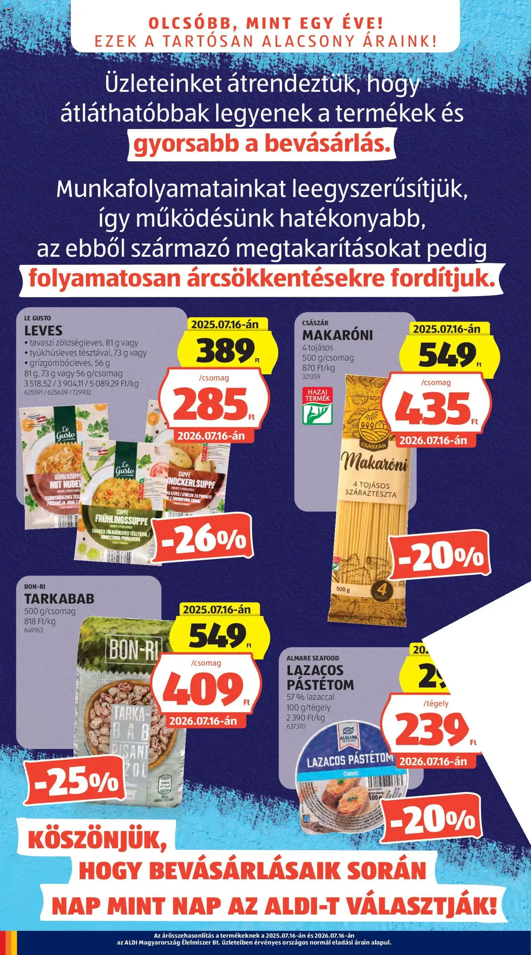 Aldi akciós újság - 2026.07.16. érvényes szórólap 4 oldal 38 oldalból