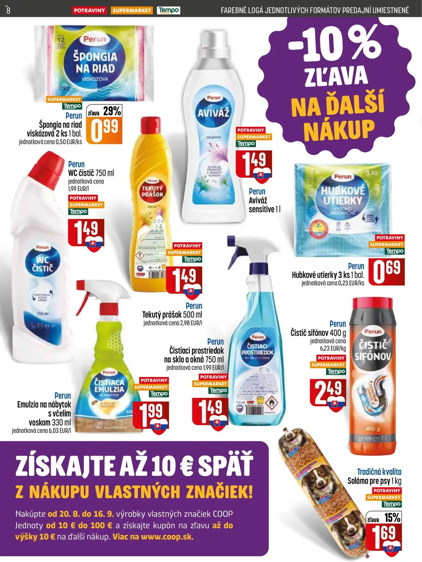 COOP Jednota leták - platný leták od 20.08.2026 strana 8 z 32