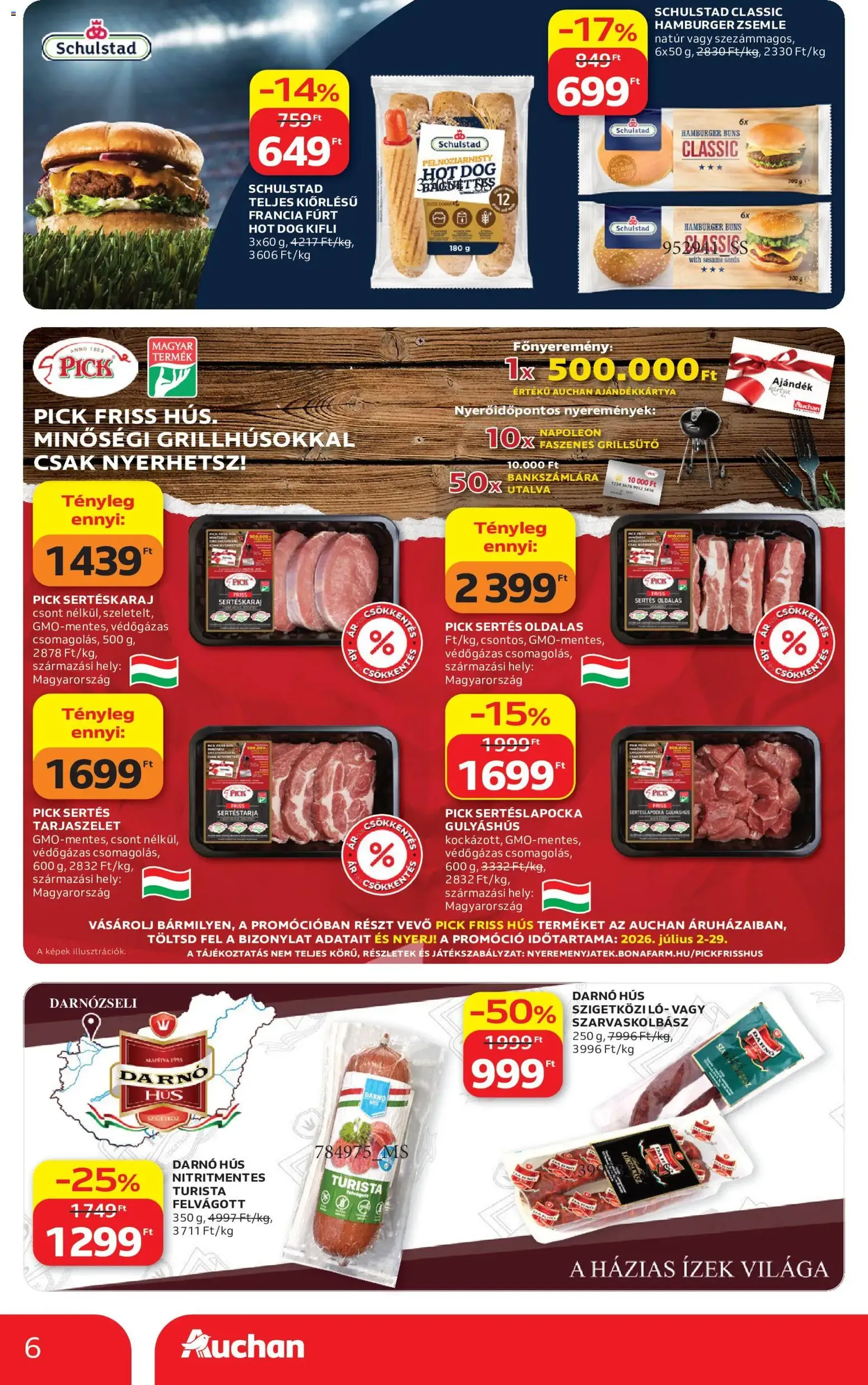 Auchan akciós újság - 2026.07.09. érvényes szórólap 6 oldal 50 oldalból
