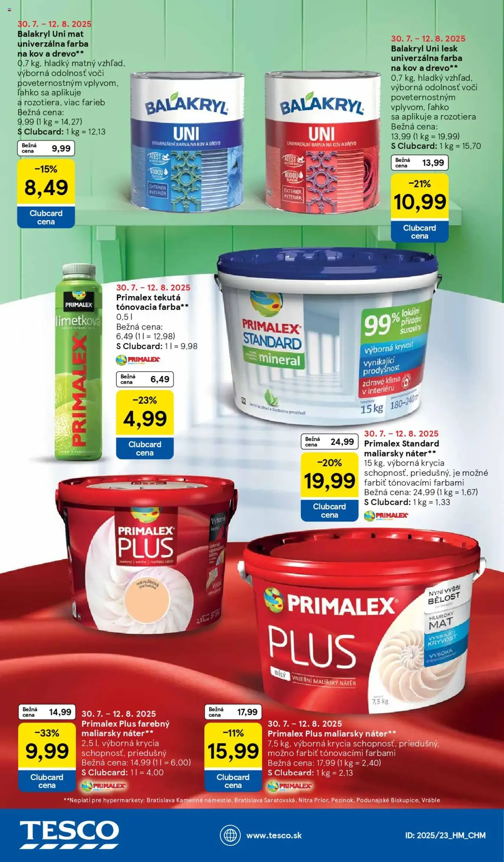Tesco Hypermarket - leták - platný leták od 30.07.2025 strana 33 z 33 Tesco Hypermarket - leták - platný leták od 30.07.2025 strana 33 z 33