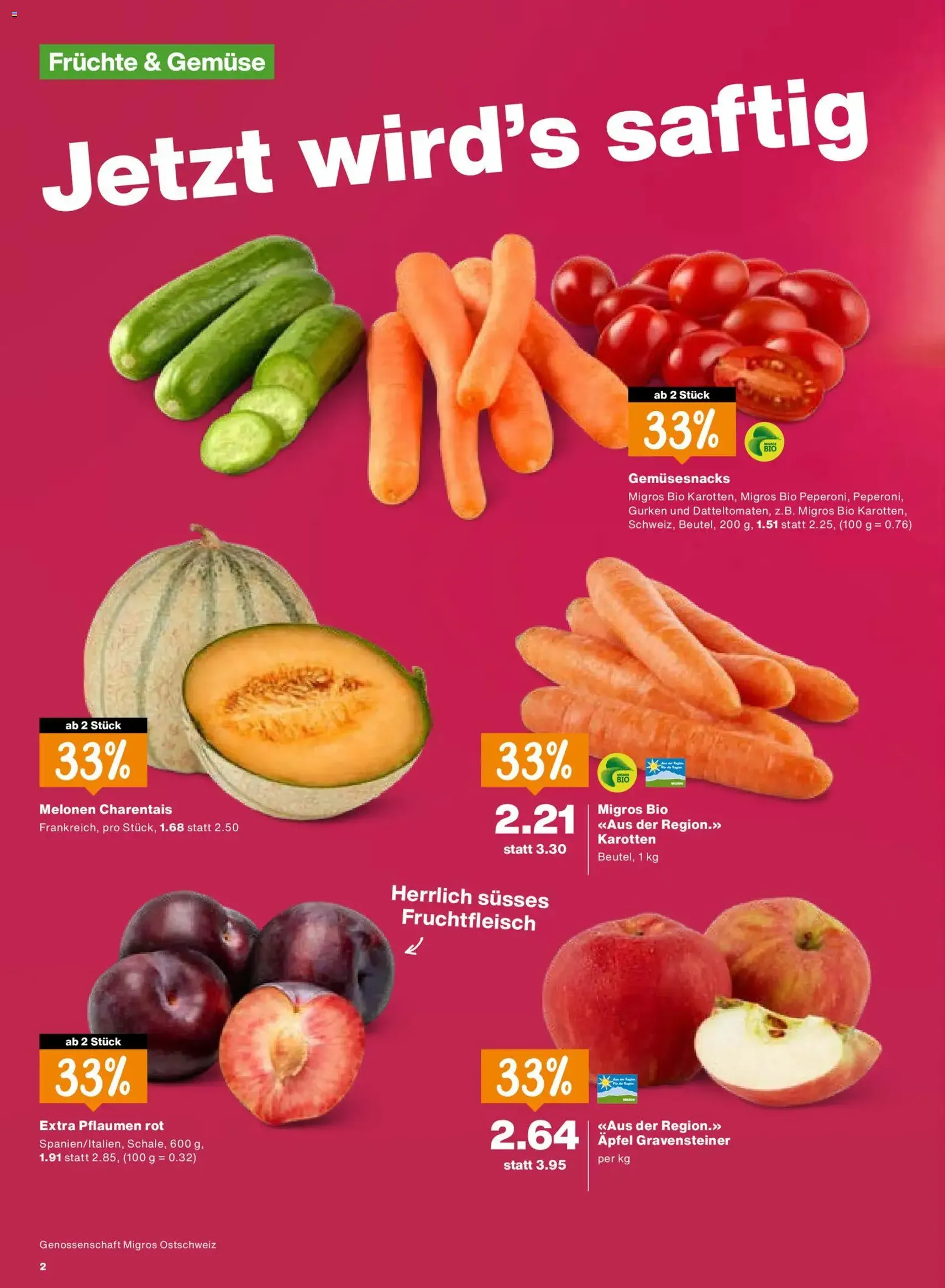 Migros aktionen - Gültiger Prospekt ab 20.08.2026, Seite 2 von insgesamt 20
