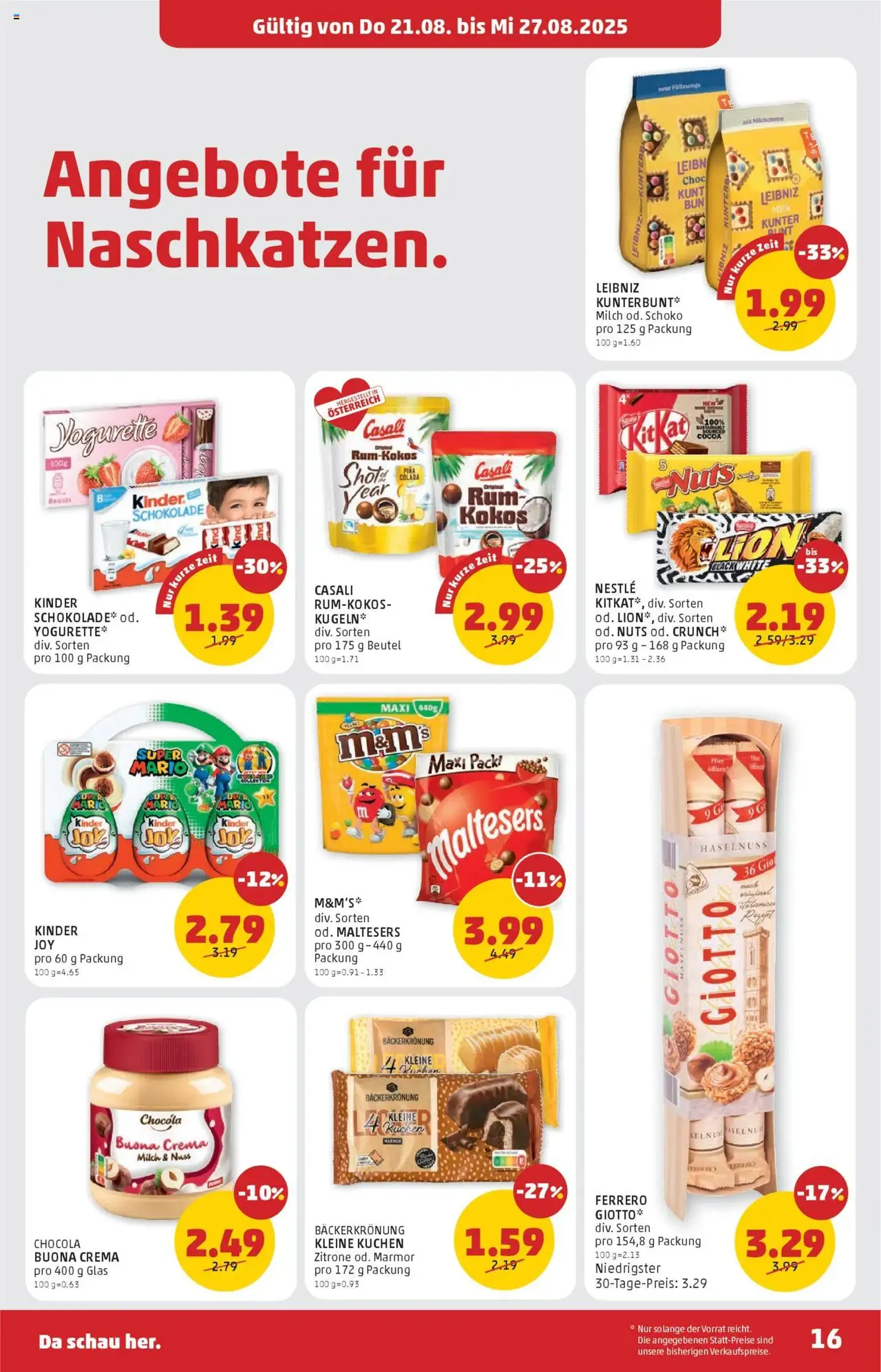 Penny Markt Flugblatt - Gültiger Prospekt ab 21.08.2025, Seite 16 von insgesamt 32