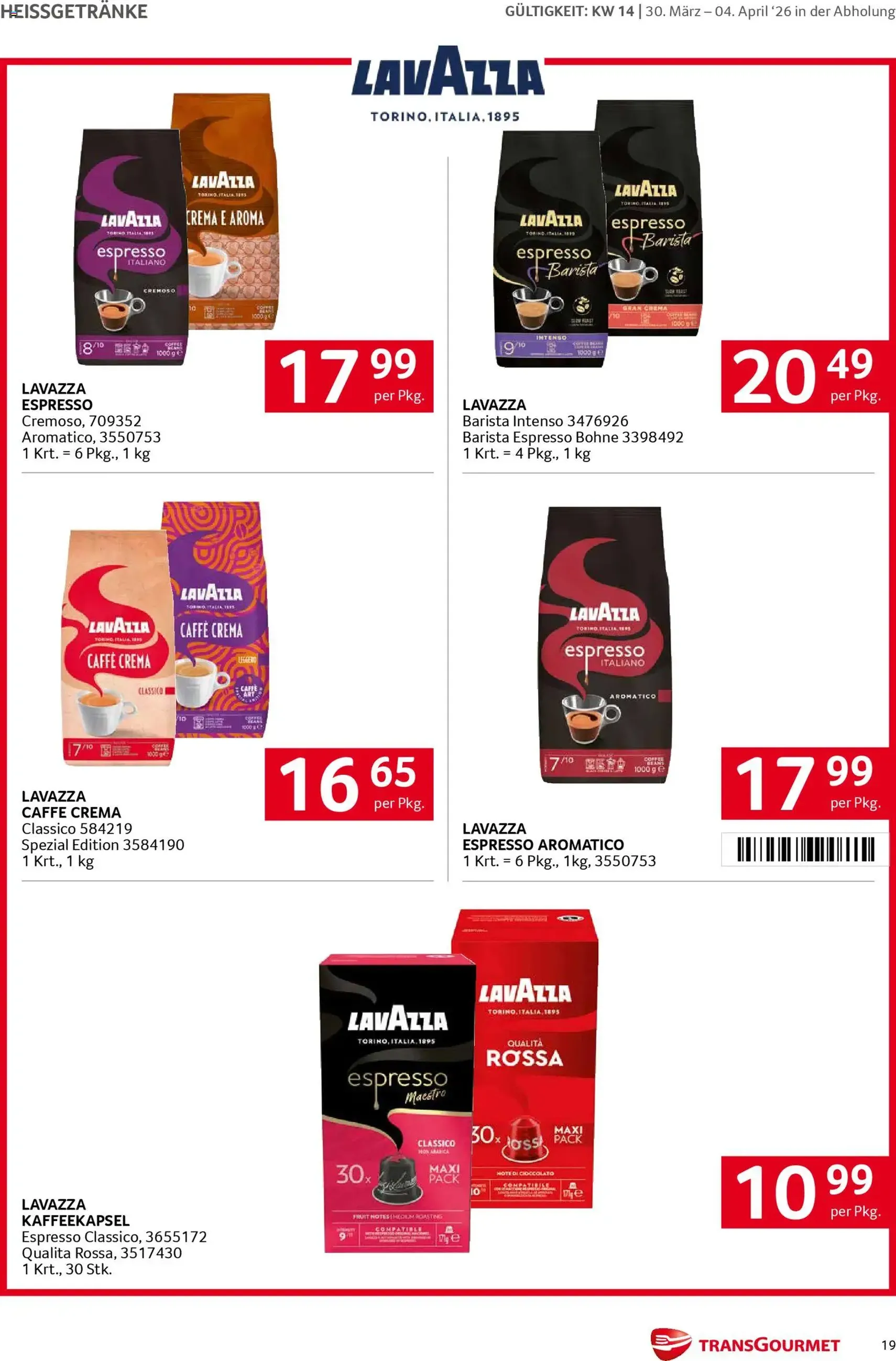 Transgourmet Flugblatt - Gültiger Prospekt ab 30.03.2026, Seite 18 von insgesamt 31