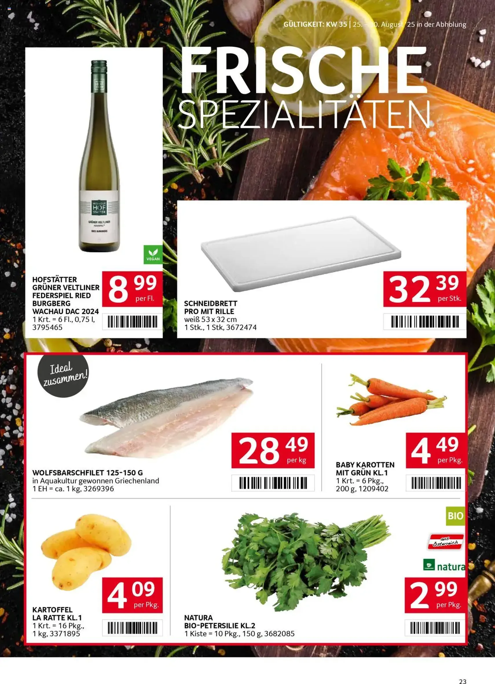 Transgourmet Flugblatt - Gültiger Prospekt ab 24.08.2025, Seite 23 von insgesamt 28 Transgourmet Flugblatt - Gültiger Prospekt ab 24.08.2025, Seite 23 von insgesamt 28