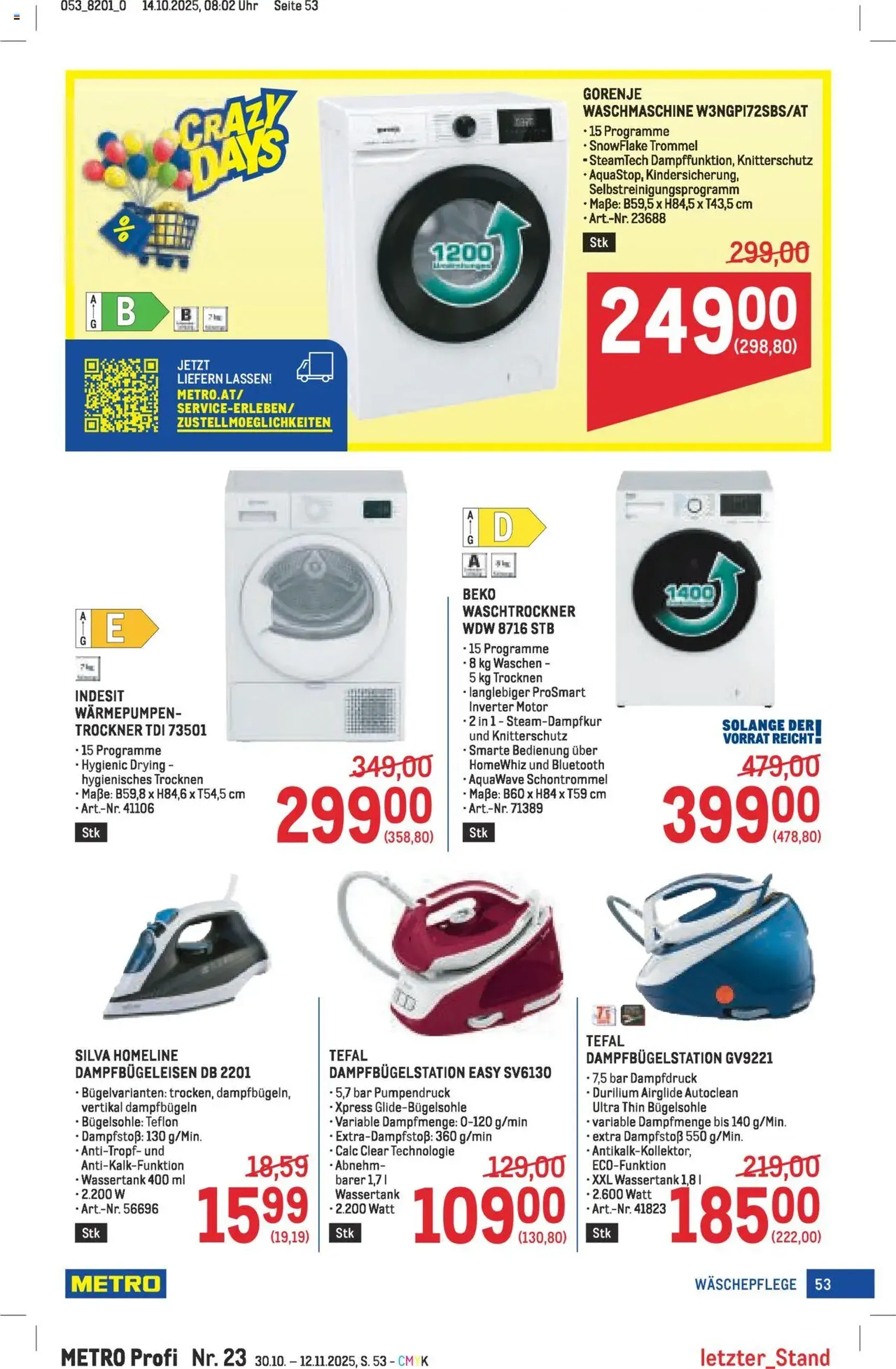 Metro angebote Profi - Gültiger Prospekt ab 30.10.2025, Seite 53 von insgesamt 64 Metro angebote Profi - Gültiger Prospekt ab 30.10.2025, Seite 53 von insgesamt 64