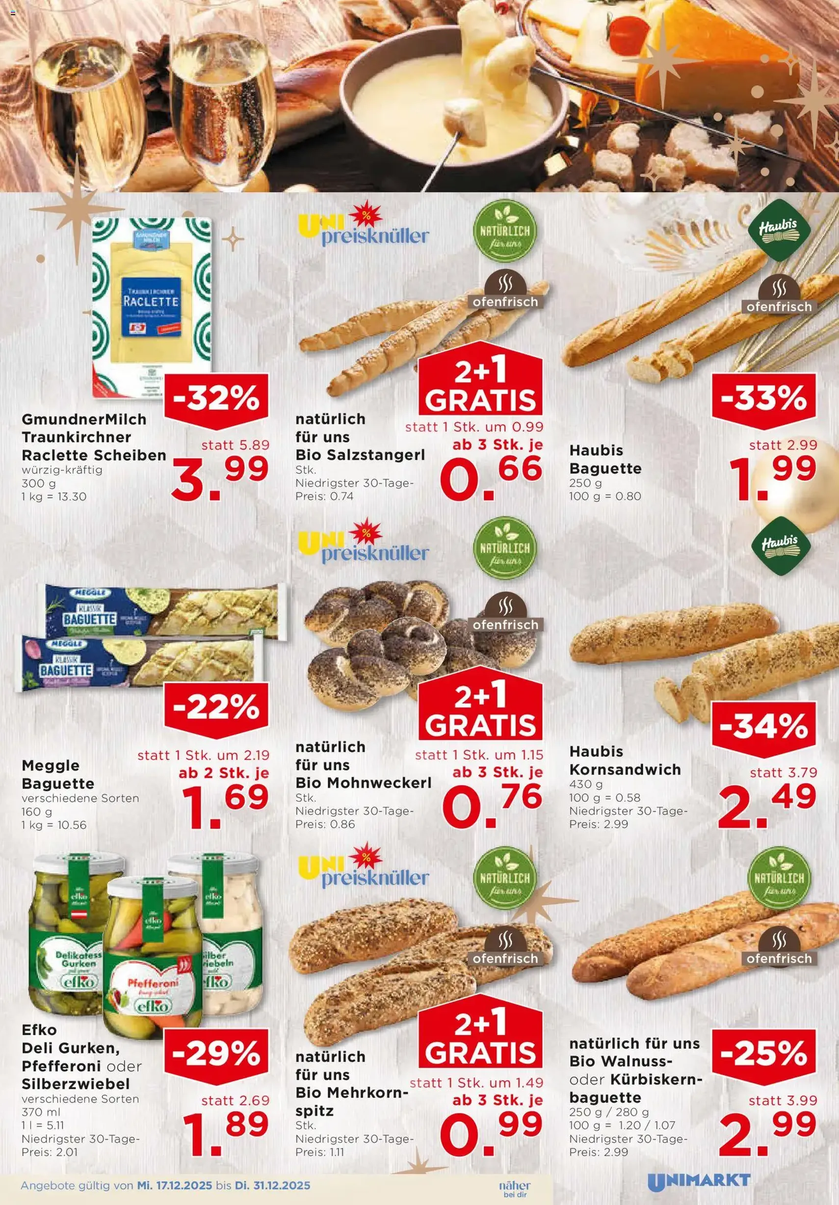 Unimarkt Flugblatt - Gültiger Prospekt ab 17.12.2025, Seite 9 von insgesamt 16