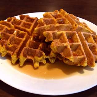 Recipe preview Easy Homemade Pumpkin Waffles Recipe