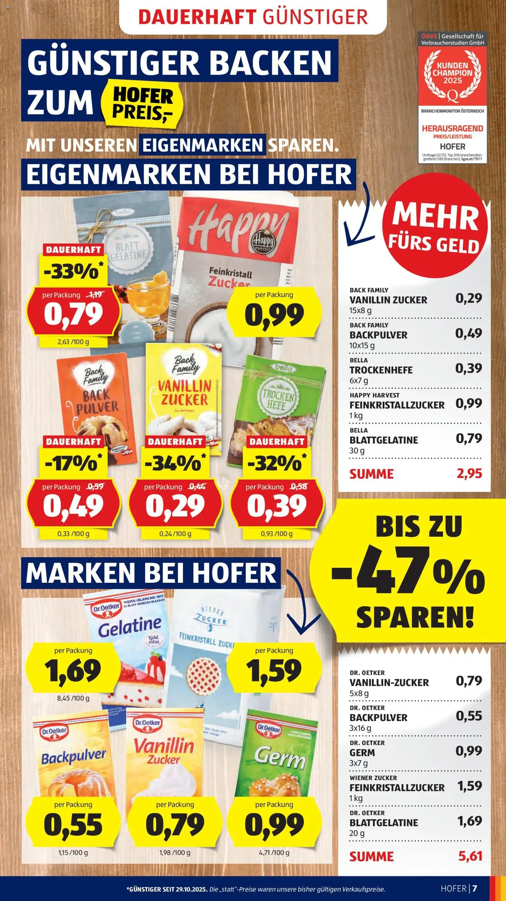 Hofer Flugblatt - Gültiger Prospekt ab 30.10.2025, Seite 9 von insgesamt 45