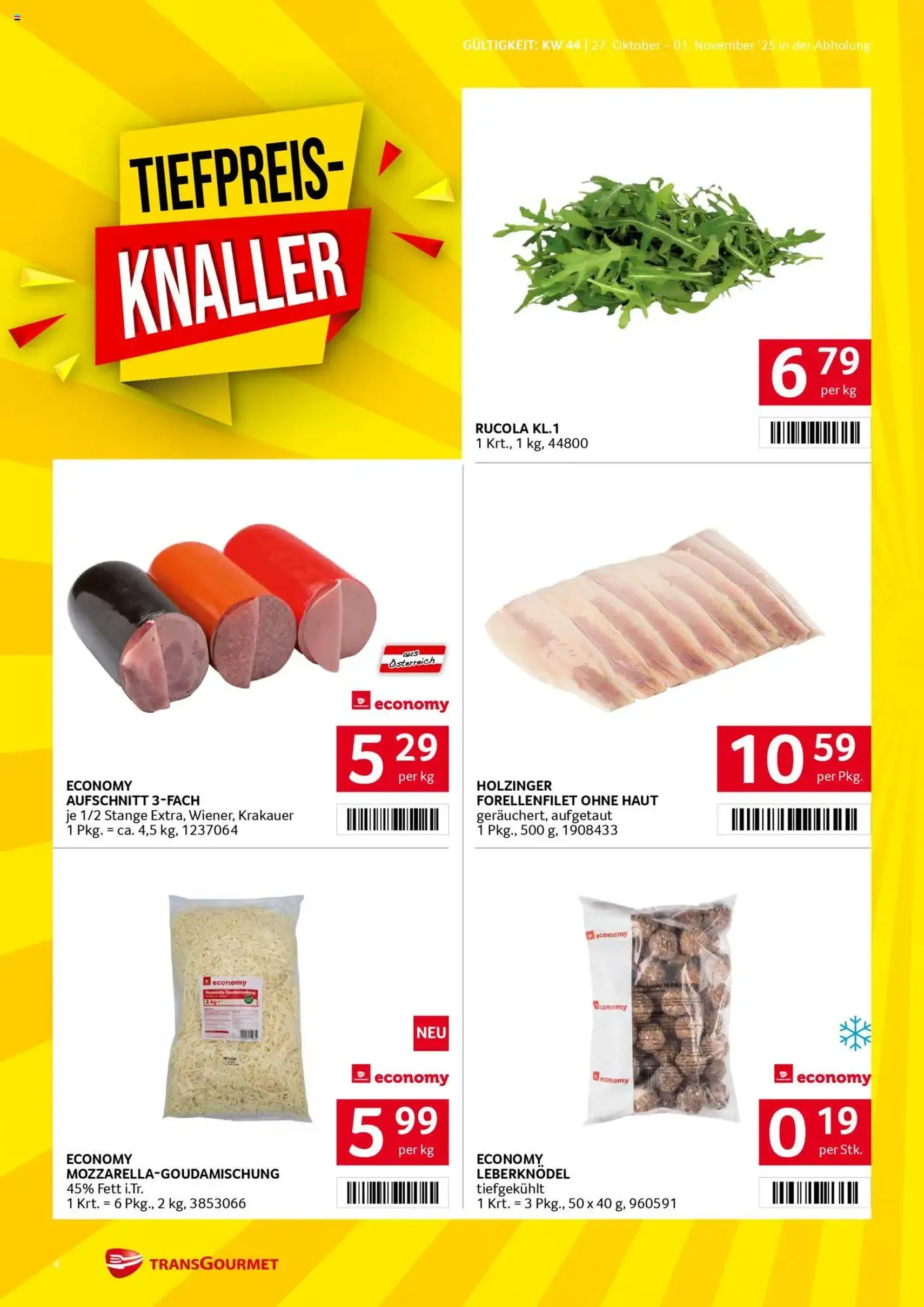Transgourmet Flugblatt - Gültiger Prospekt ab 26.10.2025, Seite 4 von insgesamt 32 Transgourmet Flugblatt - Gültiger Prospekt ab 26.10.2025, Seite 4 von insgesamt 32