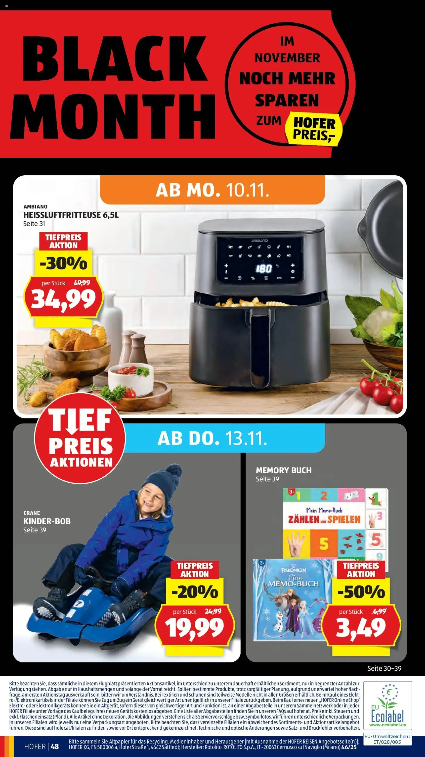 Hofer - Black Friday - Gültiger Prospekt ab 07.11.2025, Seite 54 von insgesamt 55