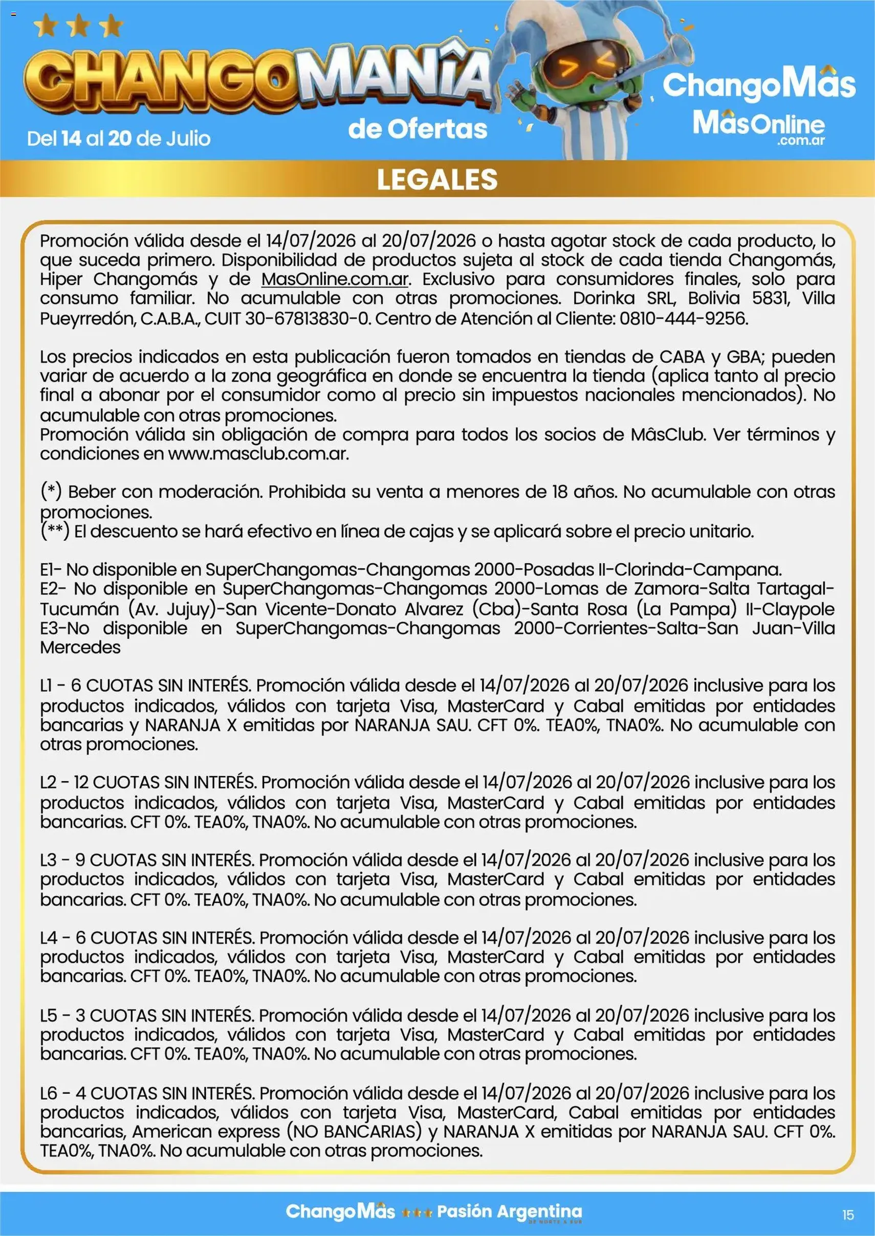 Changomas ofertas - folleto válido desde 14/07/2026 página 15 de 30