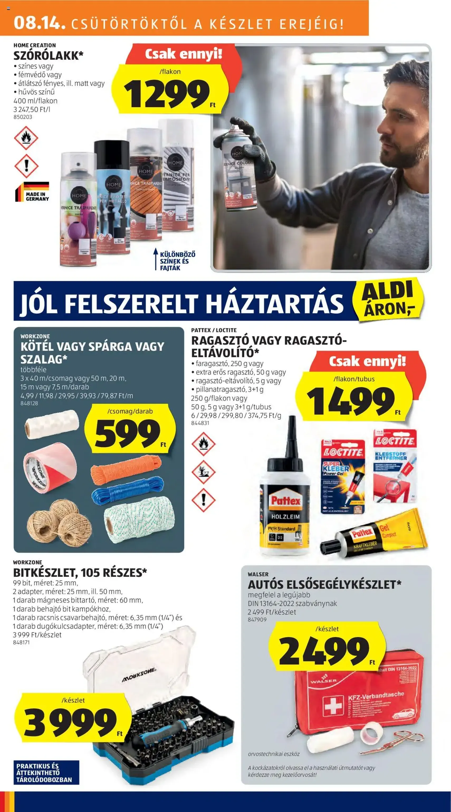 Aldi Akciós újság - 2025.08.14. érvényes szórólap 24 oldal 52 oldalból Aldi Akciós újság - 2025.08.14. érvényes szórólap 24 oldal 52 oldalból