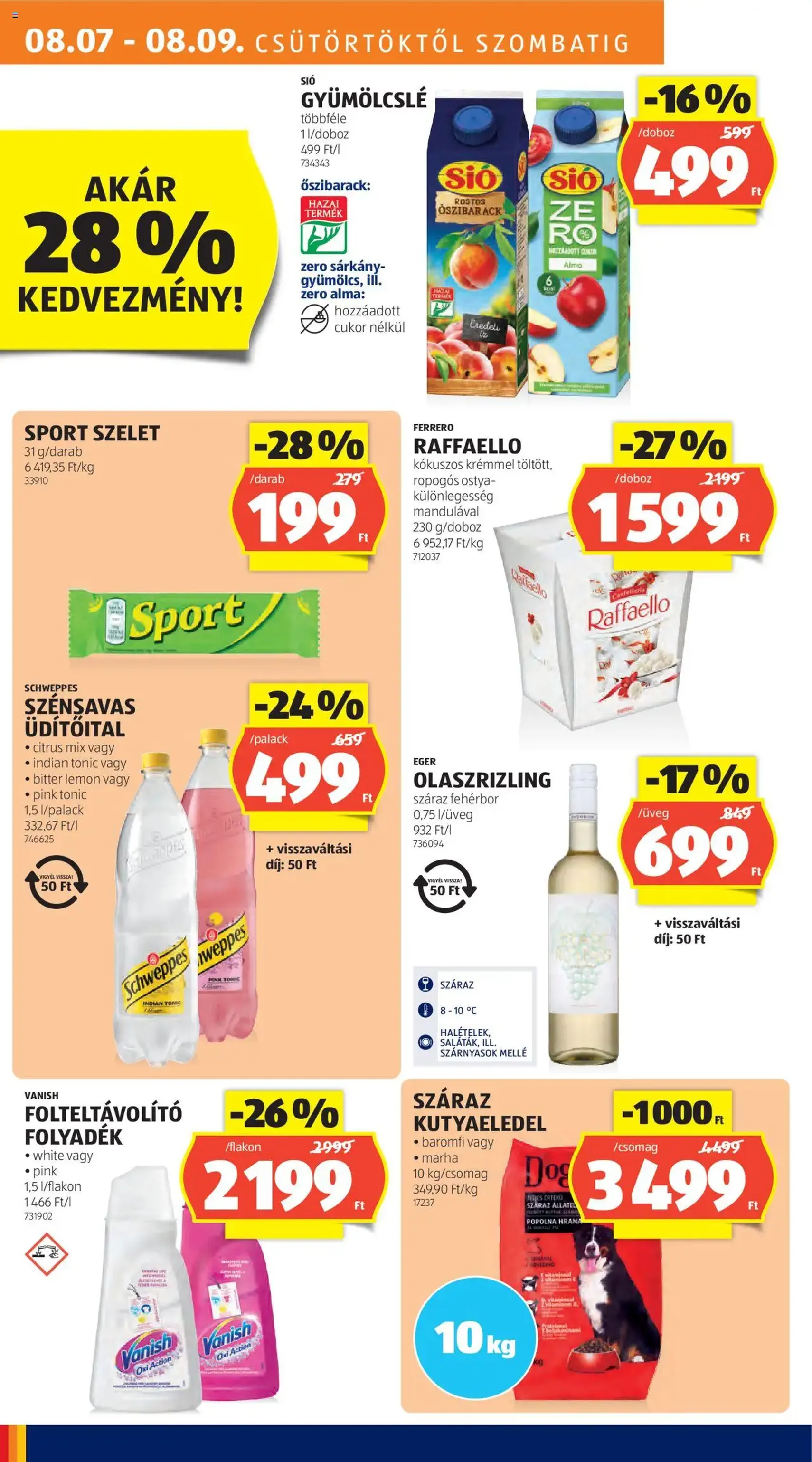 Aldi Akciós újság - 2025.08.07. érvényes szórólap 14 oldal 52 oldalból Aldi Akciós újság - 2025.08.07. érvényes szórólap 14 oldal 52 oldalból