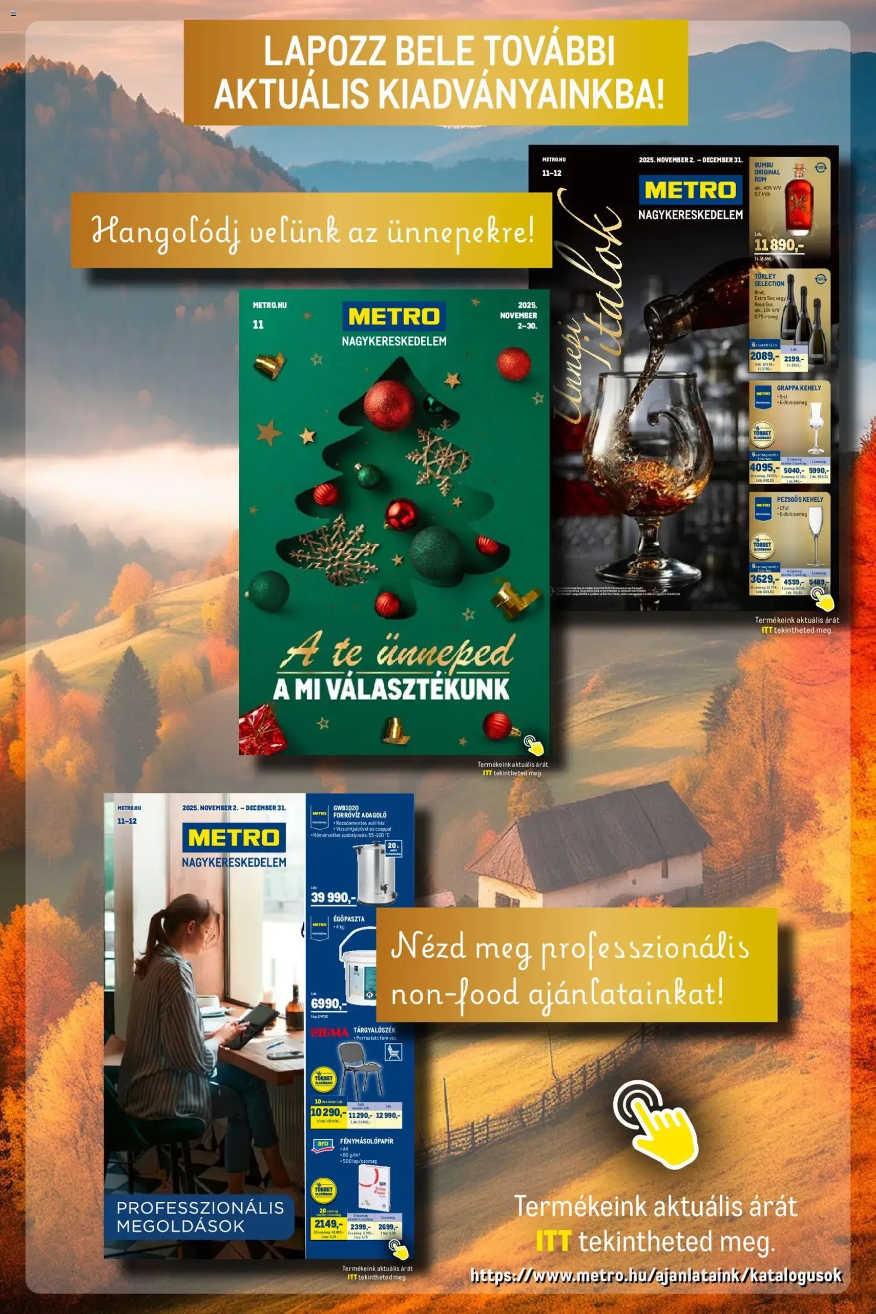 Metro - Élelmiszer és Szezonális katalógus 2025/11 - 2025.11.02. érvényes szórólap 31 oldal 33 oldalból