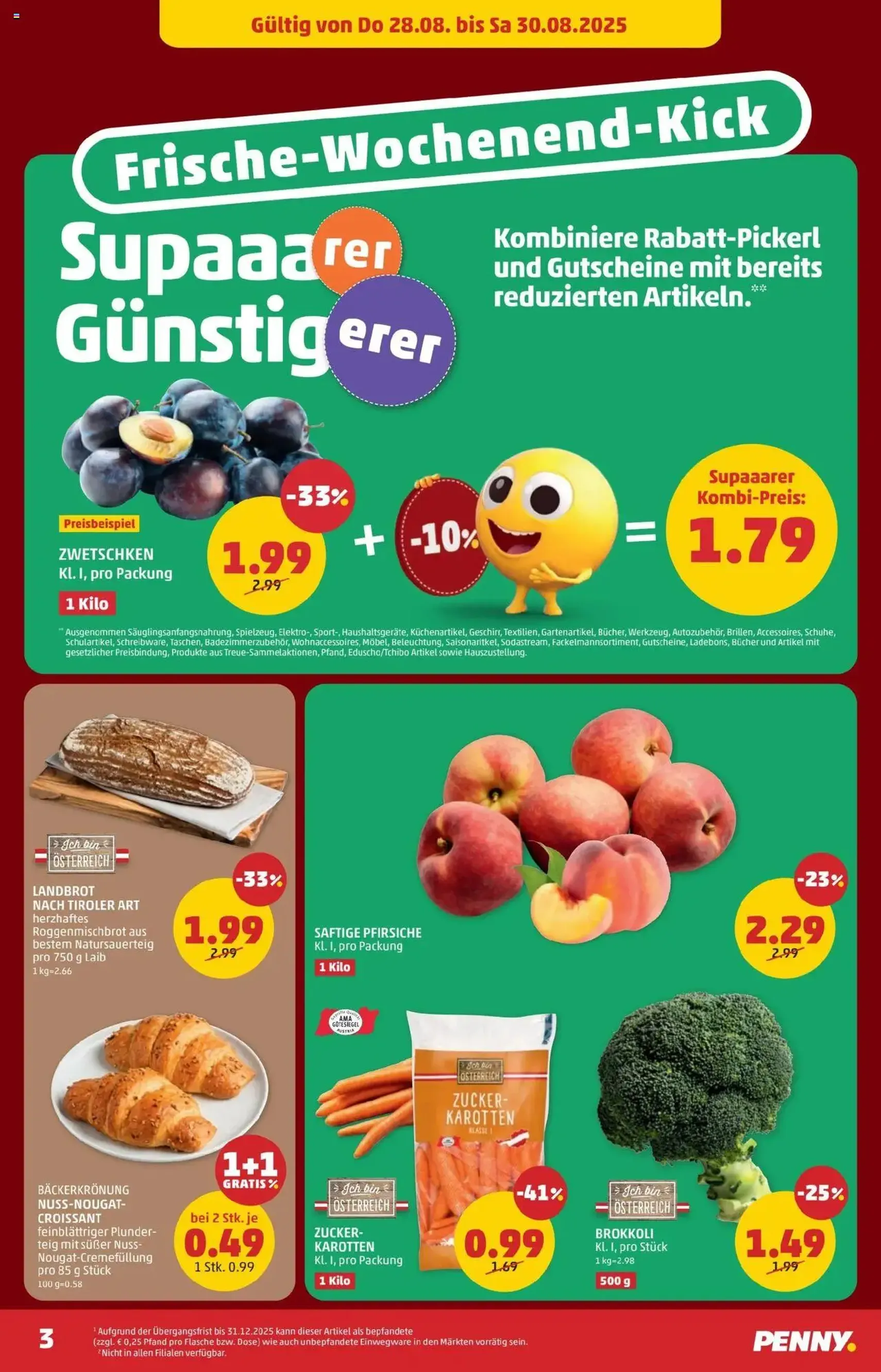 Penny Markt Flugblatt - Gültiger Prospekt ab 28.08.2025, Seite 3 von insgesamt 28 Penny Markt Flugblatt - Gültiger Prospekt ab 28.08.2025, Seite 3 von insgesamt 28