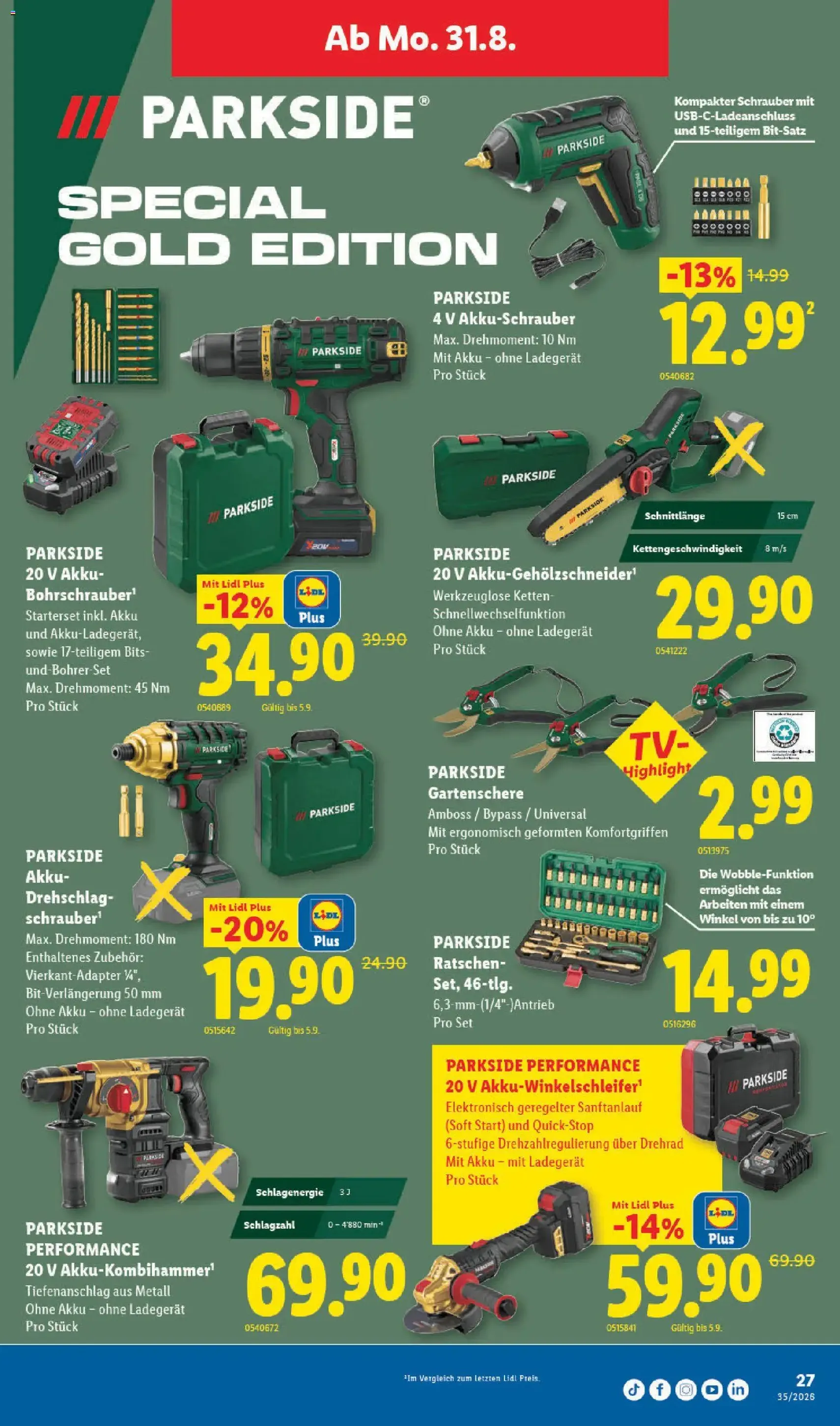 Lidl aktionen - Gültiger Prospekt ab 27.08.2026, Seite 31 von insgesamt 37