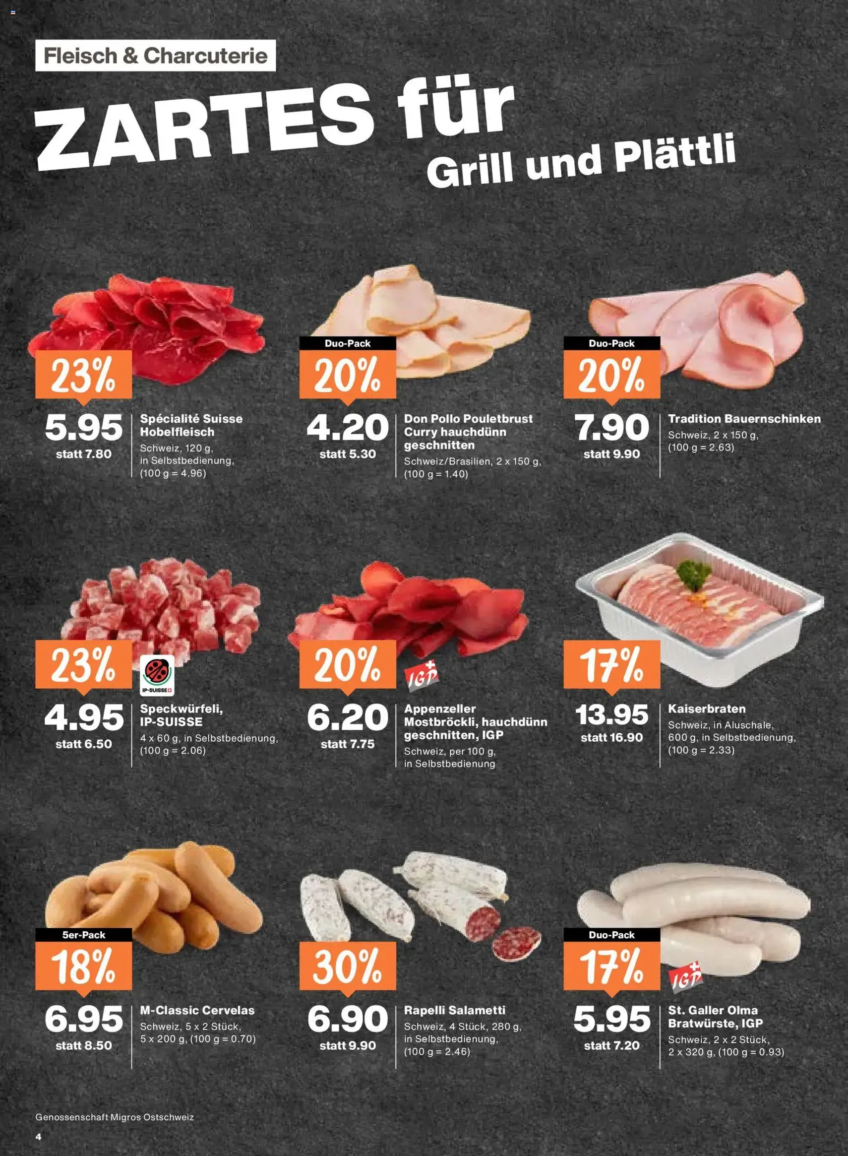 Migros aktionen - Gültiger Prospekt ab 04.06.2026, Seite 4 von insgesamt 24