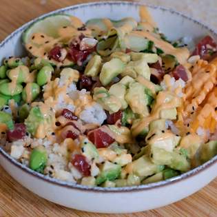 Recipe preview Homemade tuna poke bowl recipe